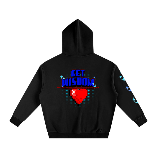 Retro Wisdom Fleeced Hoodie