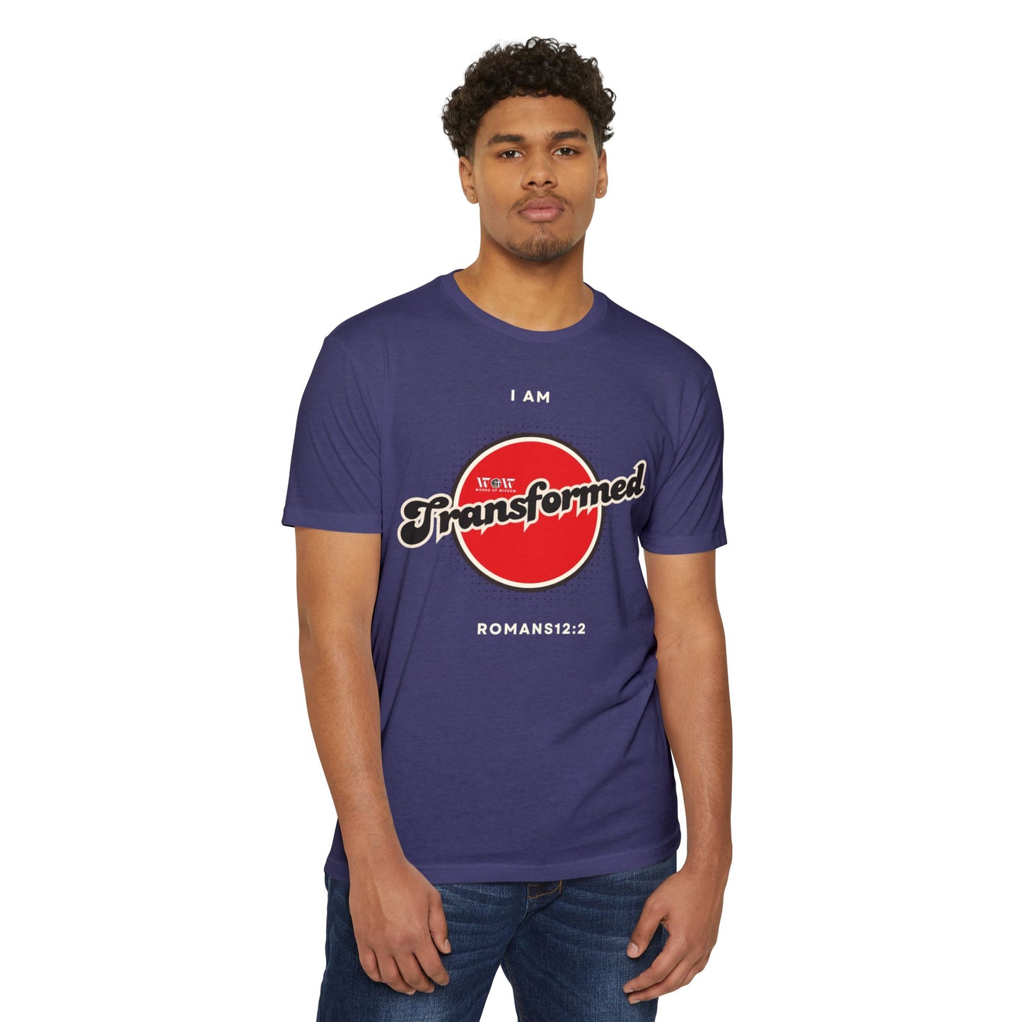 Transform Romans 12: 2 Christian T-Shirt — I Am Collection — Wear the Identity Heaven Spoke Over You