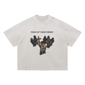 Take up your cross Distressed Oversized T-Shirt