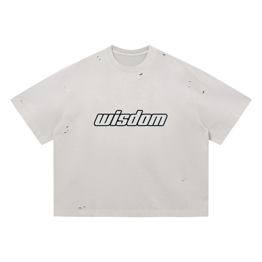 James 1:5 Vintage Washed Distressed  Oversized T-Shirt