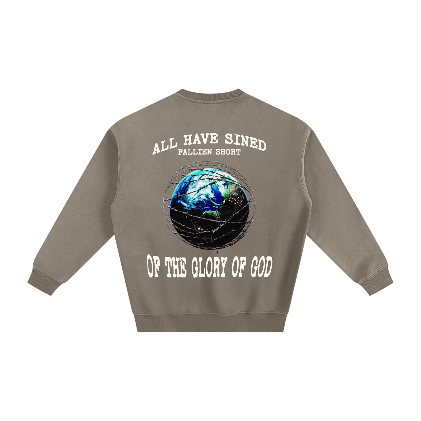 Fallen World Romans 3:23  Fleeced Sweatshirt