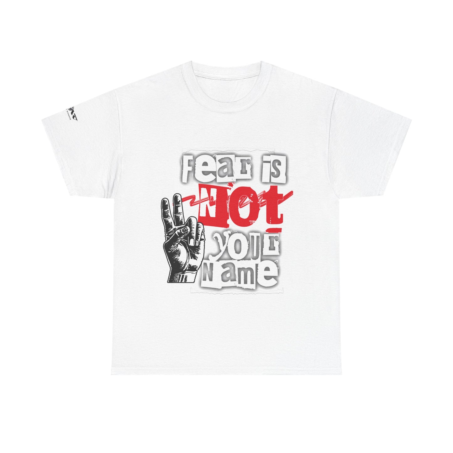 Fear Is Not Your Name T-Shirt – Bold Graphic Tee with Peace Hand Design – WoW — Words of Wisdom