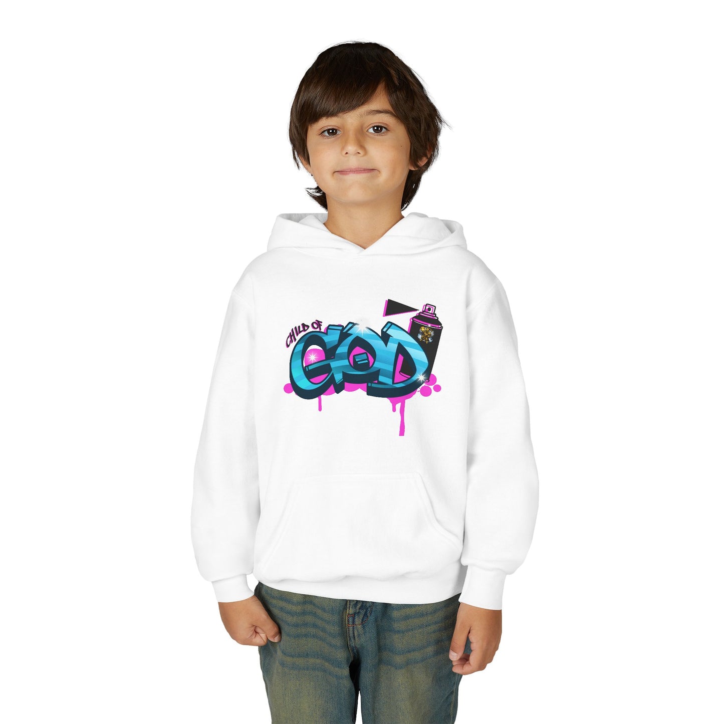 Youth Hoodie — He's a God' Colorful Graffiti Streetwear Sweatshirt