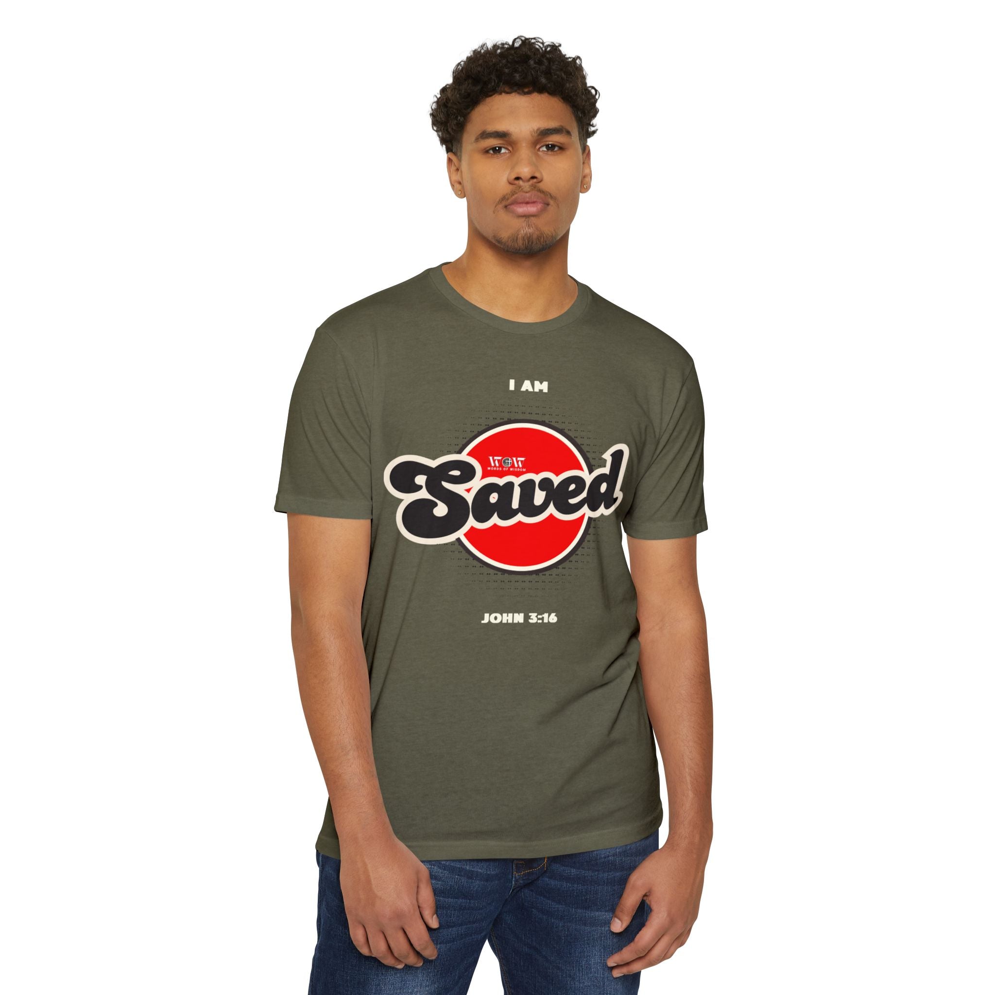 Saved John 3:16 Christian T-Shirt — I Am Collection — Wear the Identity Heaven Spoke Over You