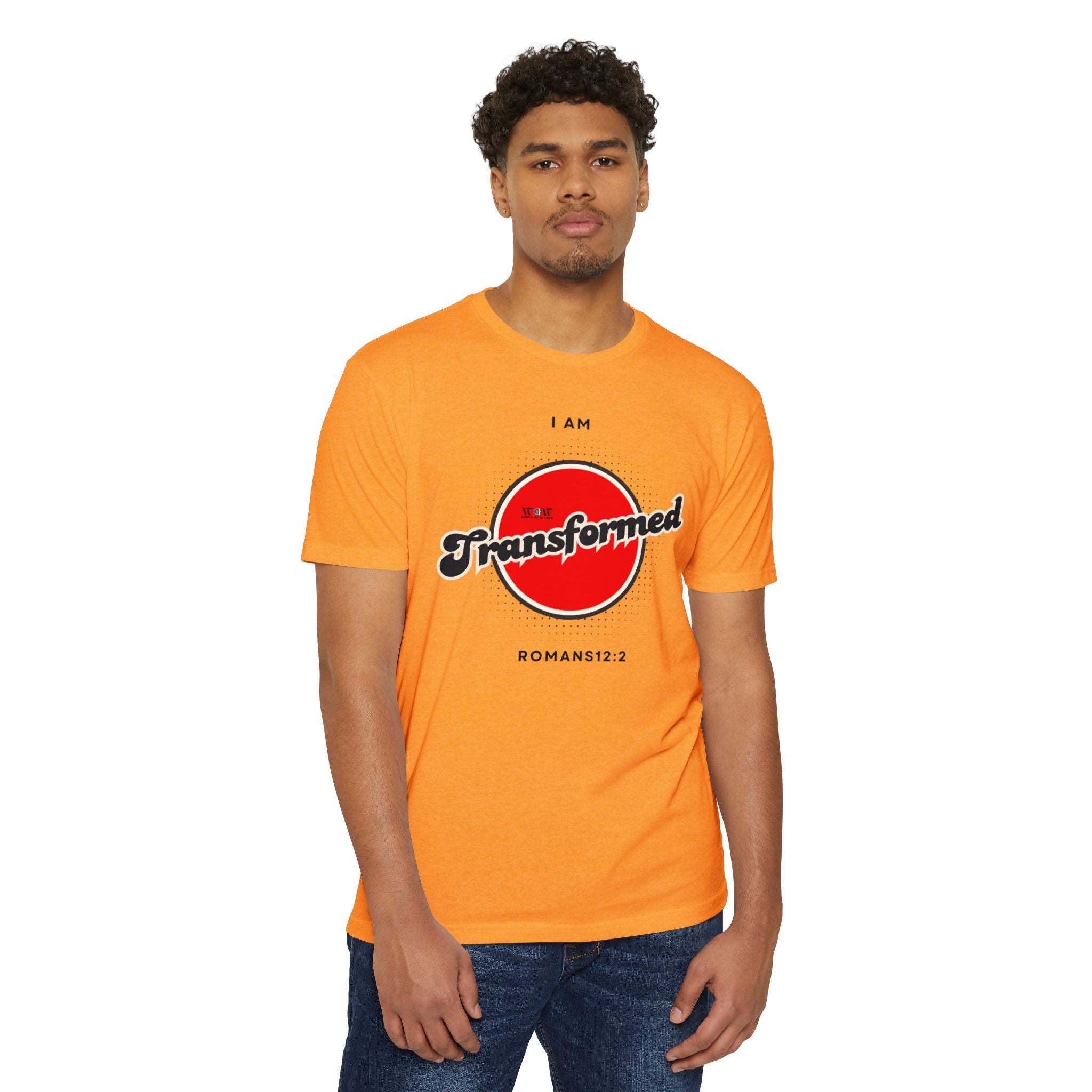 Transform Romans 12: 2 Christian T-Shirt — I Am Collection — Wear the Identity Heaven Spoke Over You