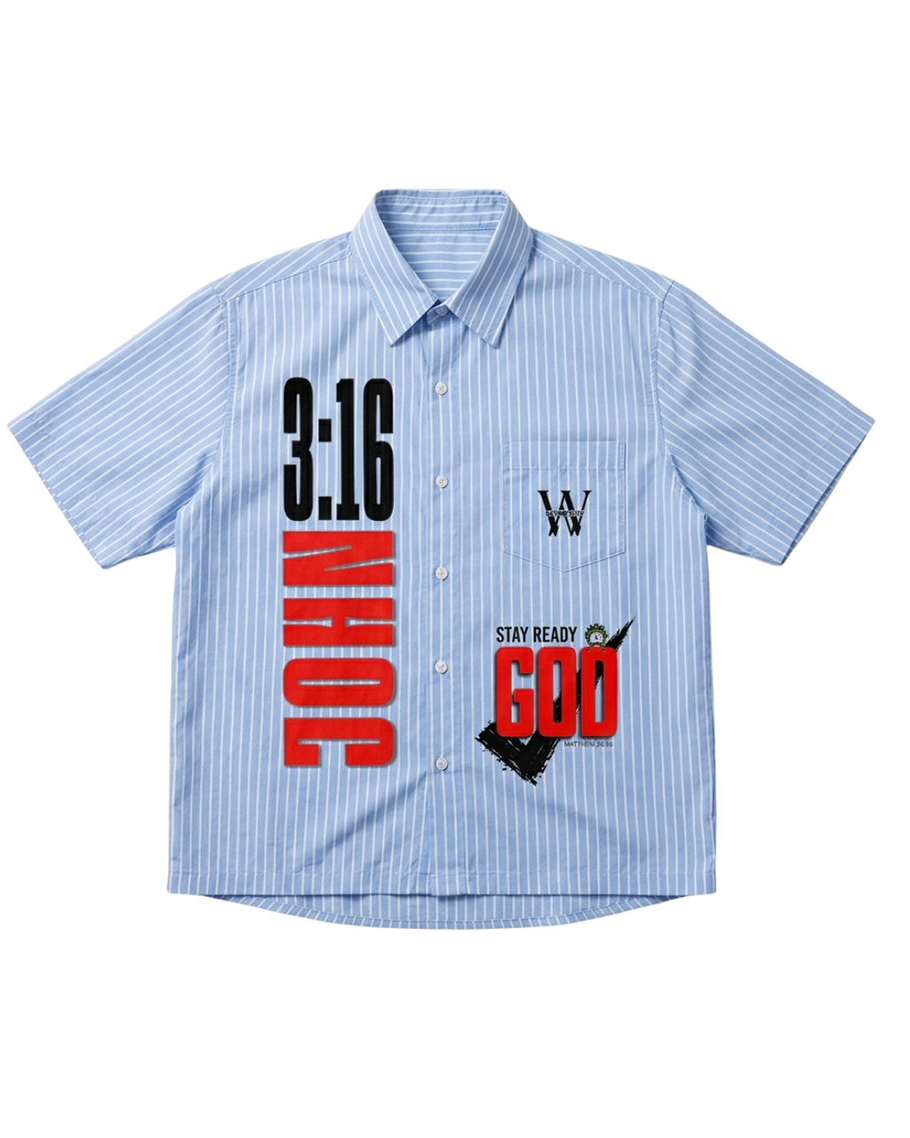 Crash or Walk By The Spirit  Short Sleeve Shirt