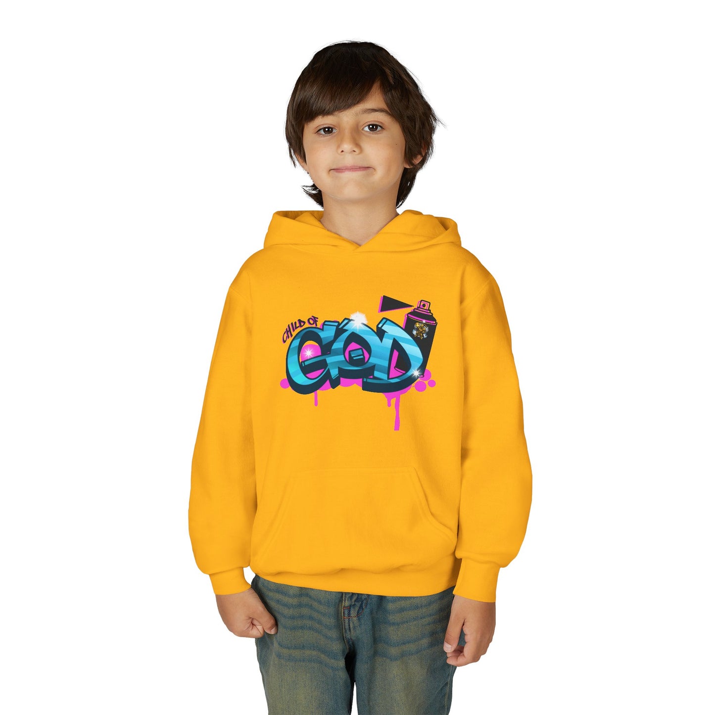 Youth Hoodie — He's a God' Colorful Graffiti Streetwear Sweatshirt