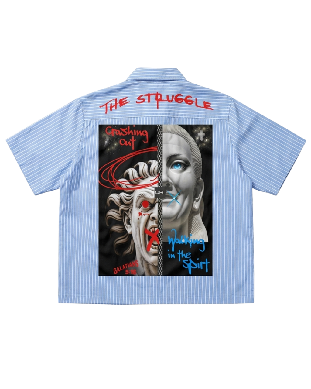 Crash or Walk By The Spirit  Short Sleeve Shirt