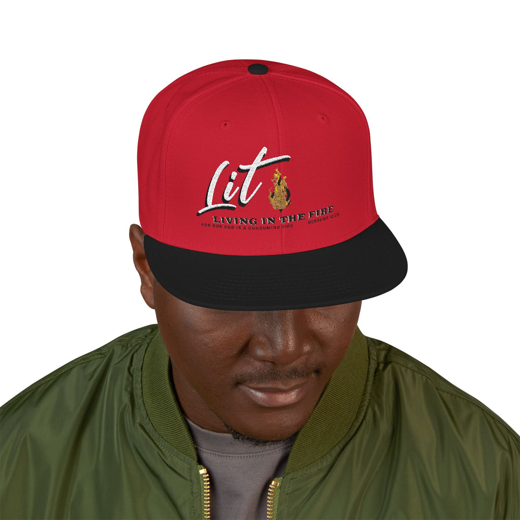 LIT🔥 — Living In The Fire - Flame Snapback Hat