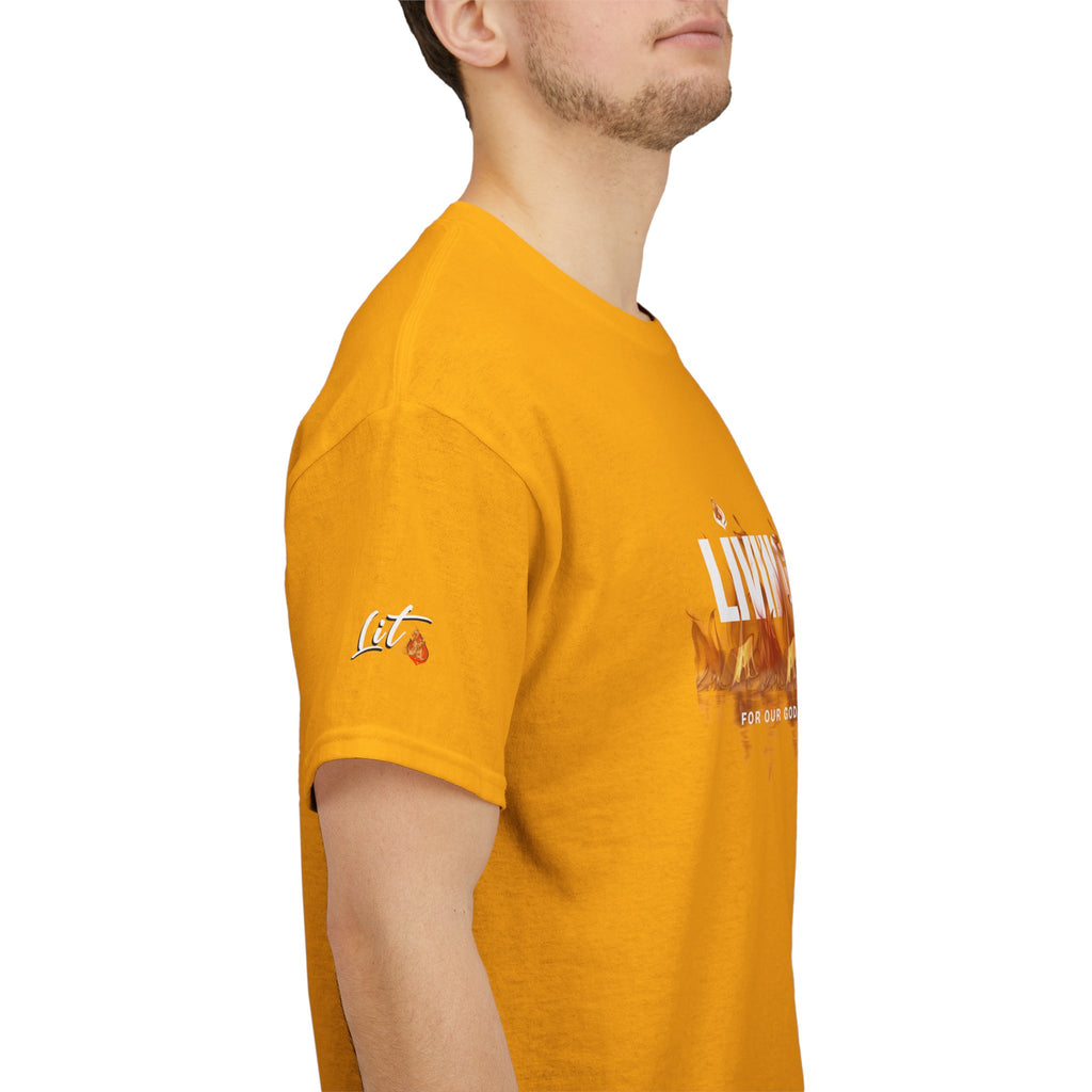 Living in the Fire Tee — "LIT" Flame Graphic Shirt