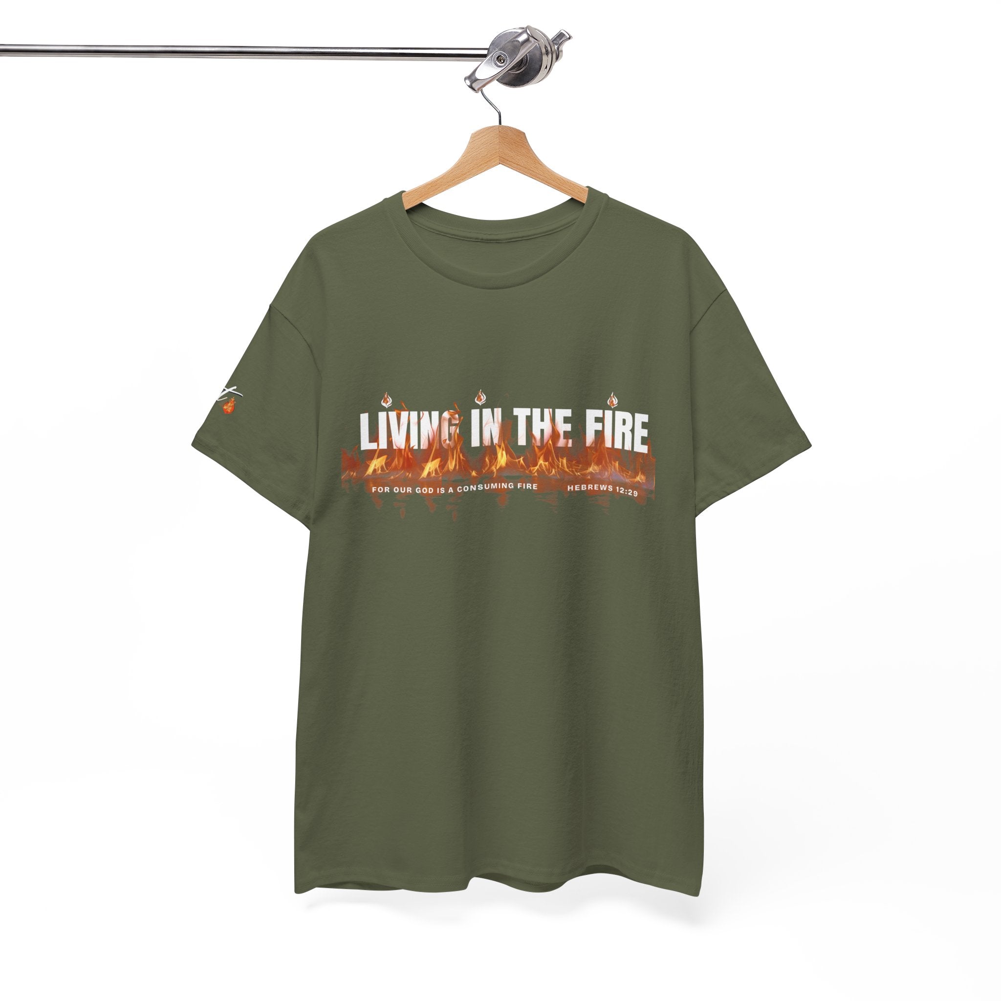 Living in the Fire Tee — "LIT" Flame Graphic Shirt