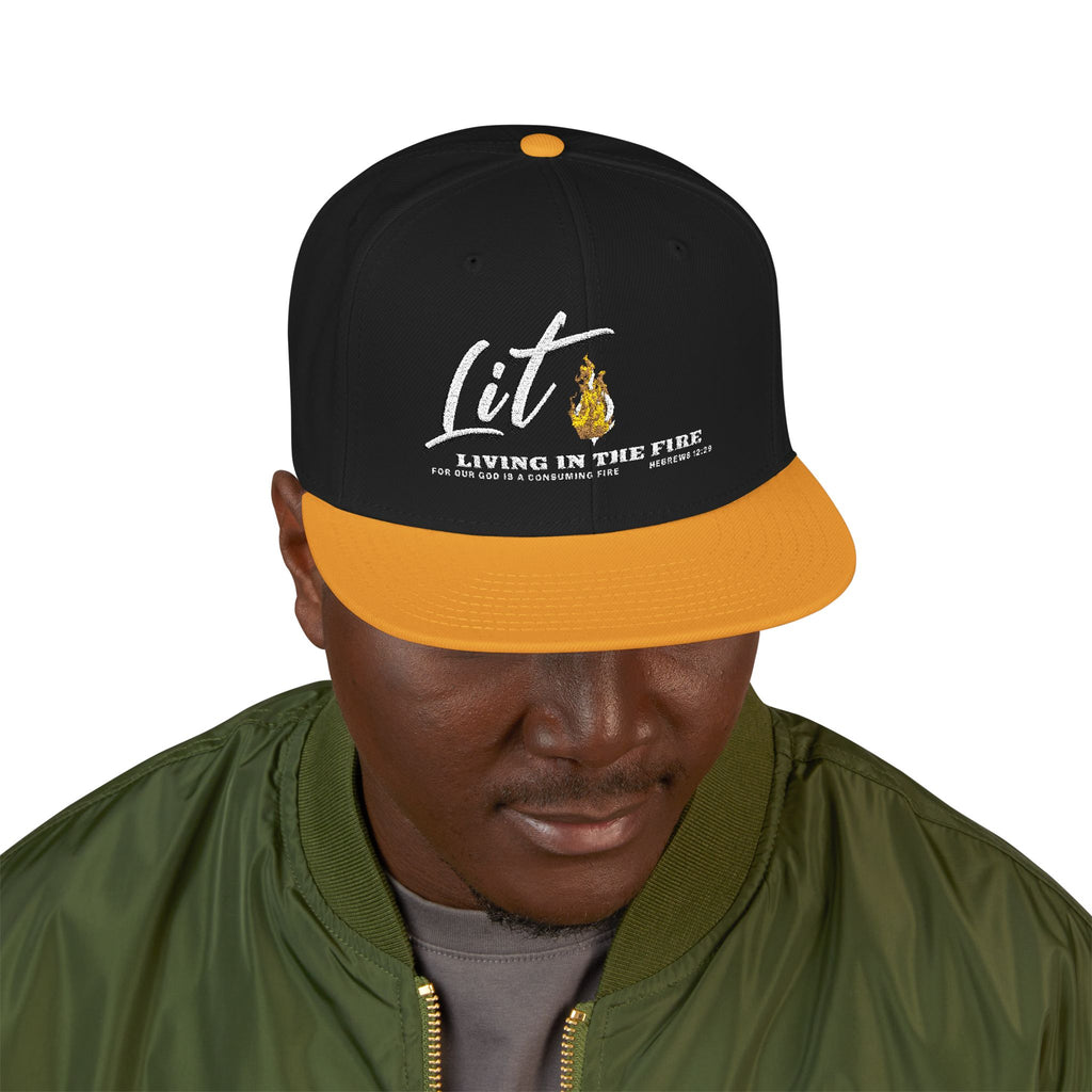Dark LIT🔥 — Living In The Fire - Flame Snapback Hat