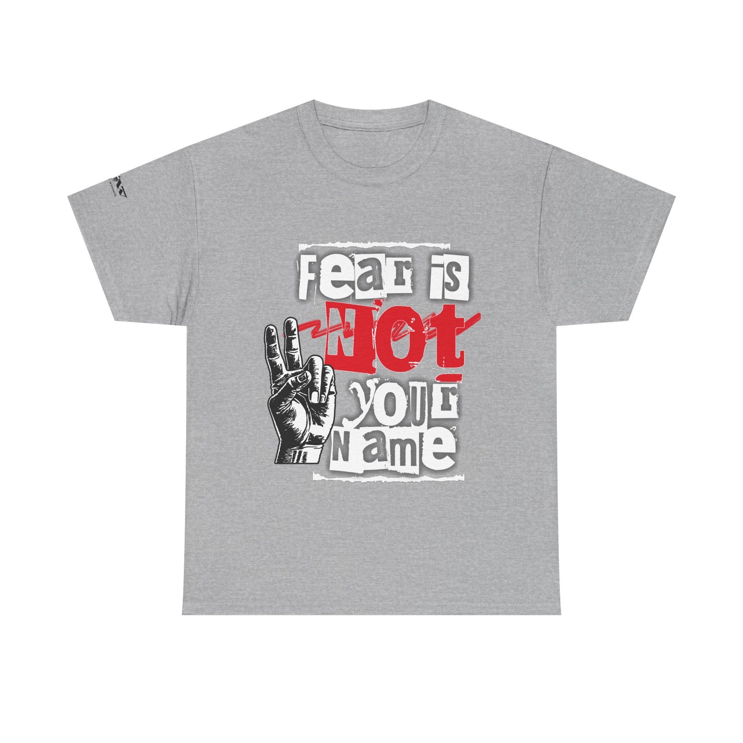 Fear Is Not Your Name T-Shirt – Bold Graphic Tee with Peace Hand Design – WoW — Words of Wisdom