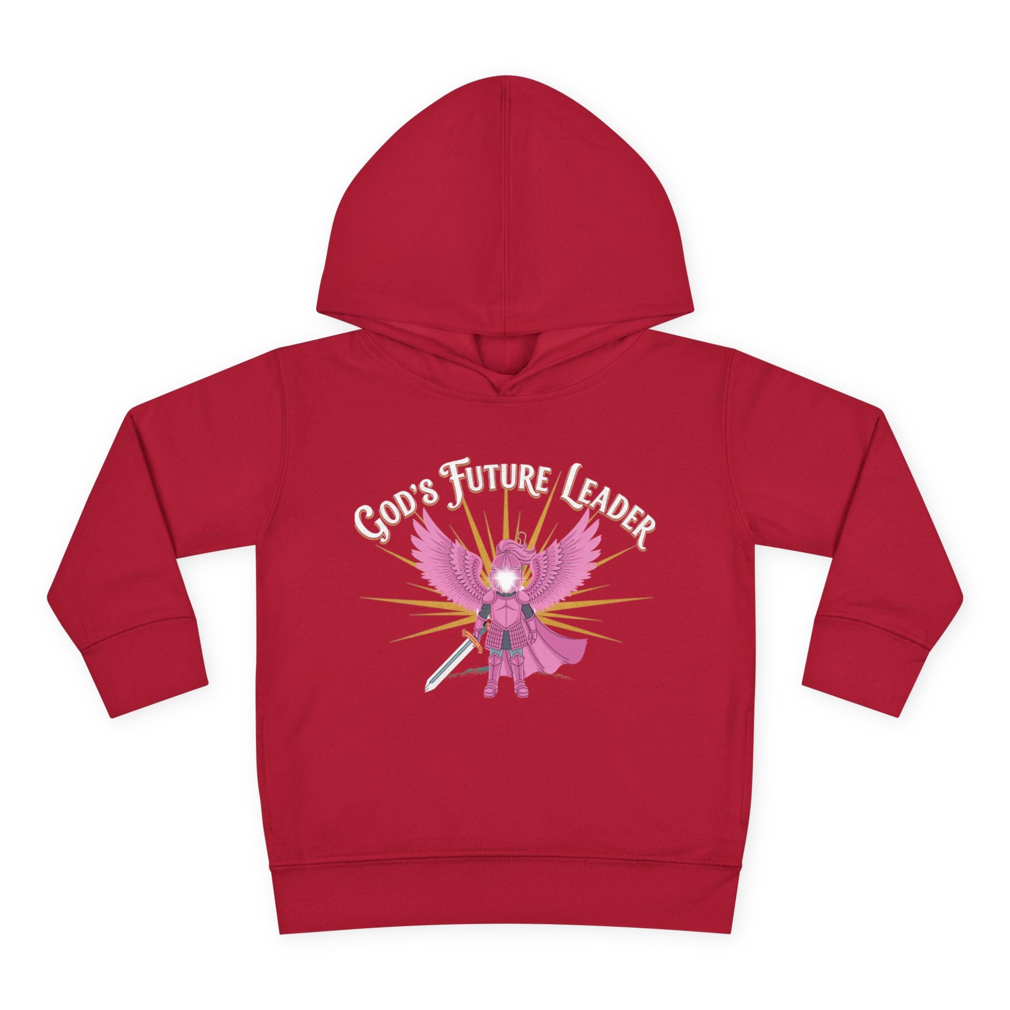 Toddler Hoodie — "God's Future Leader" Angel Warrior Pullover