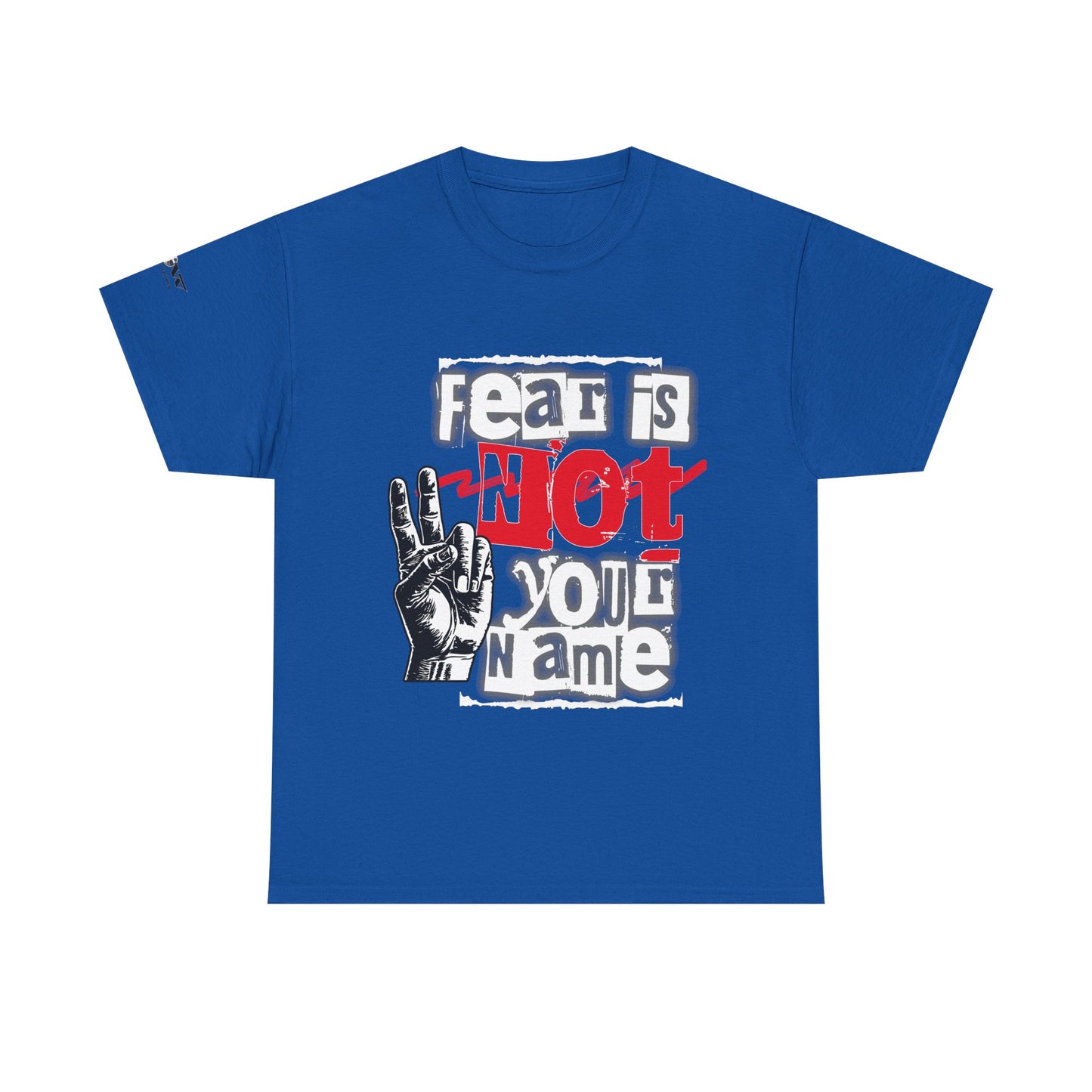 Fear Is Not Your Name T-Shirt – Bold Graphic Tee with Peace Hand Design – WoW — Words of Wisdom