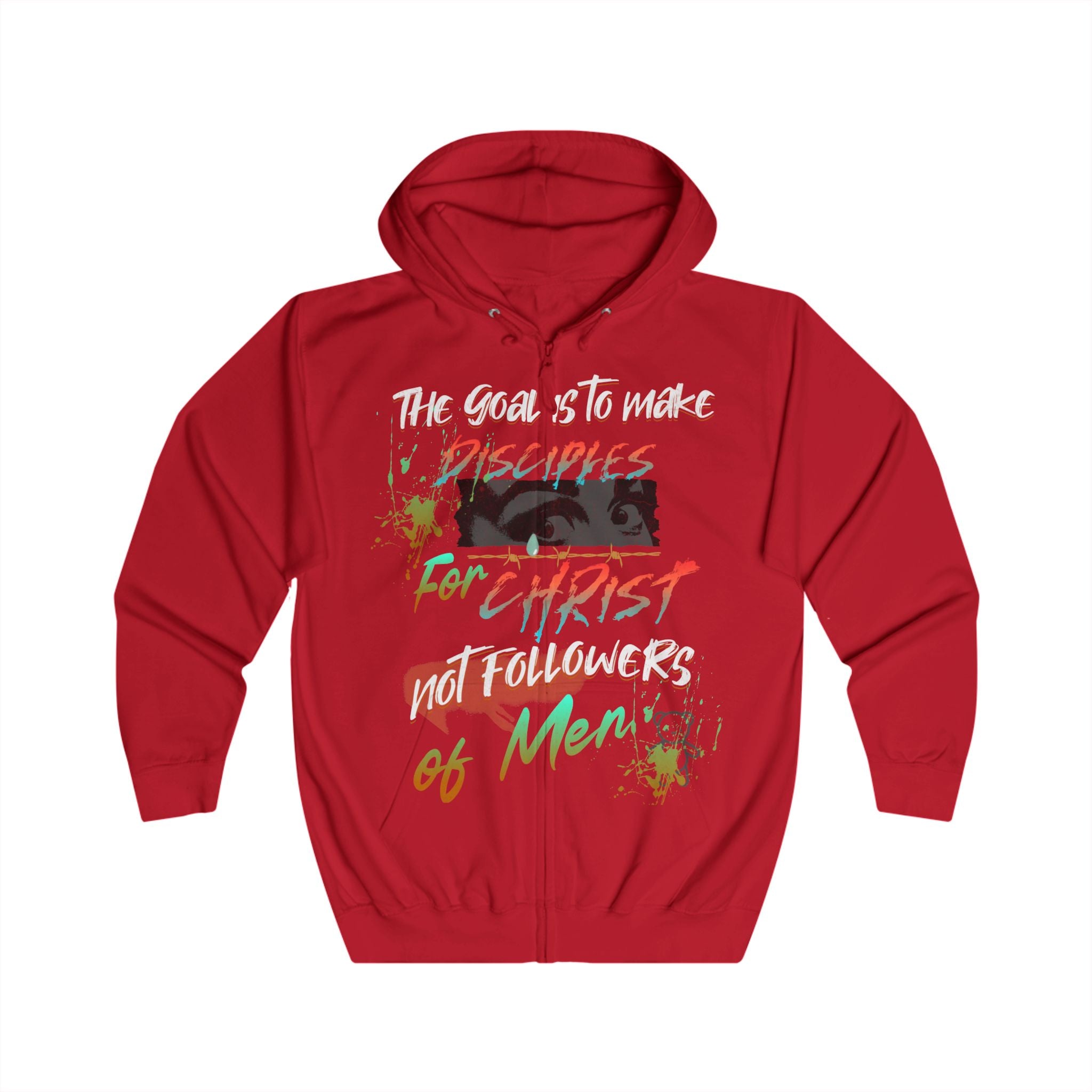 Disciples for Christ Zip Hoodie — Christian Faith Graphic Full-Zip Sweatshirt