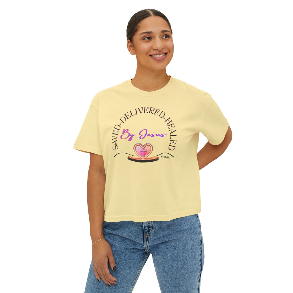 Saved Delivered Healed Boxy Tee — WoW Women’s Apparel – Fearfully & Wonderfully Made