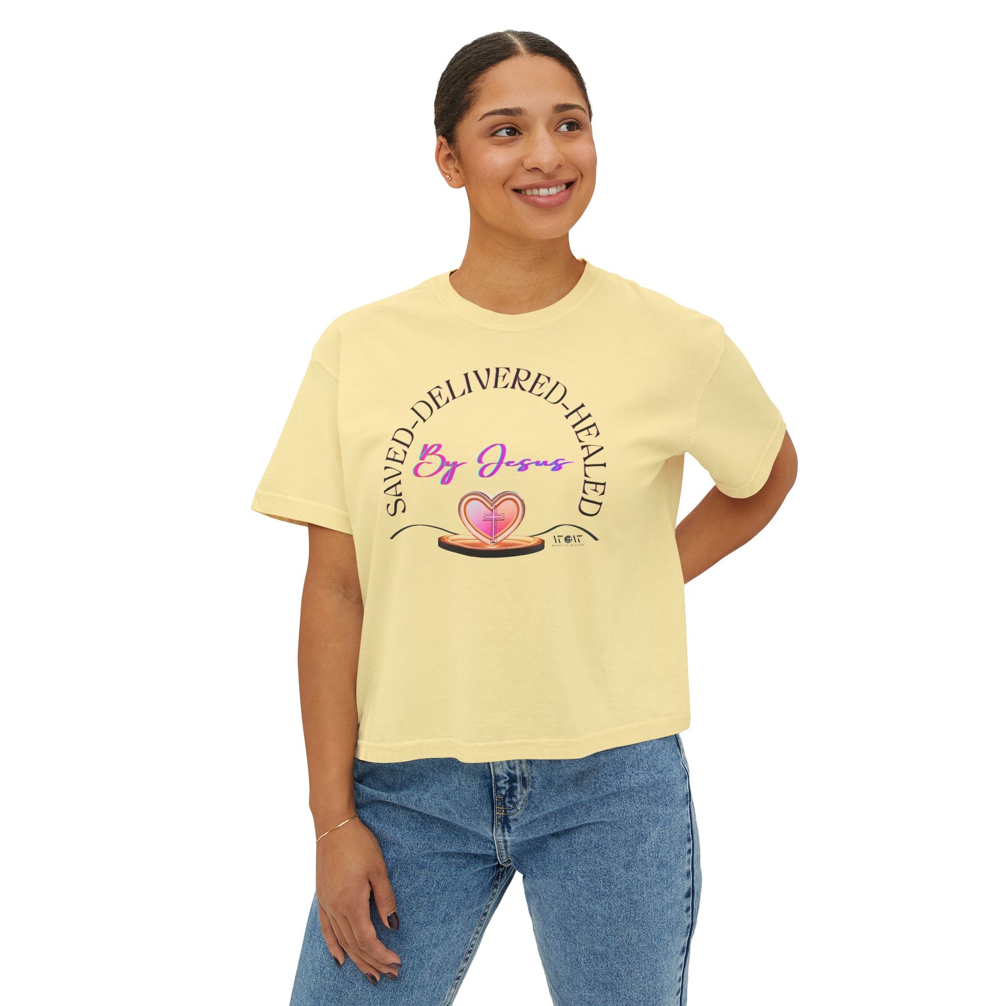 Saved Delivered Healed Boxy Tee — WoW Women’s Apparel – Fearfully & Wonderfully Made