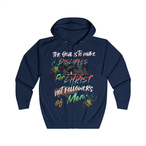 Disciples for Christ Zip Hoodie — Christian Faith Graphic Full-Zip Sweatshirt