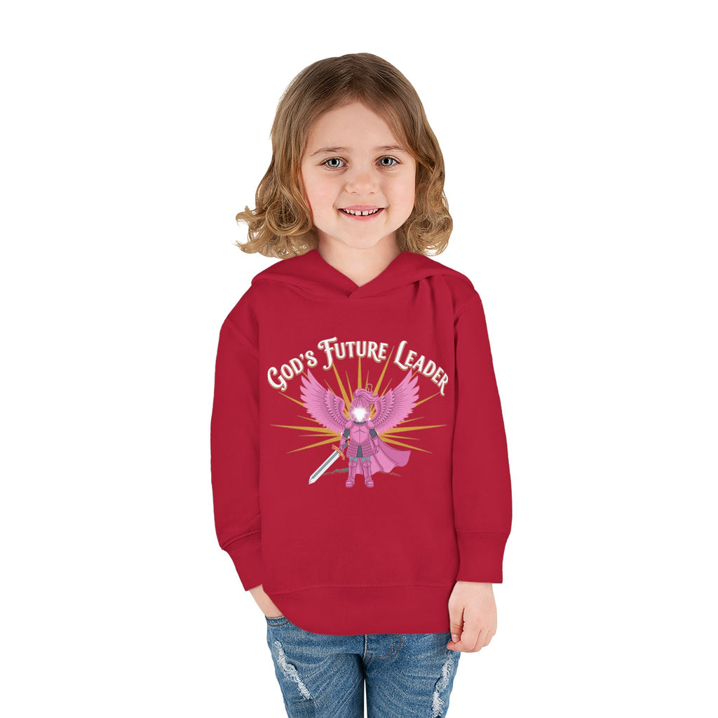 Toddler Hoodie — "God's Future Leader" Angel Warrior Pullover