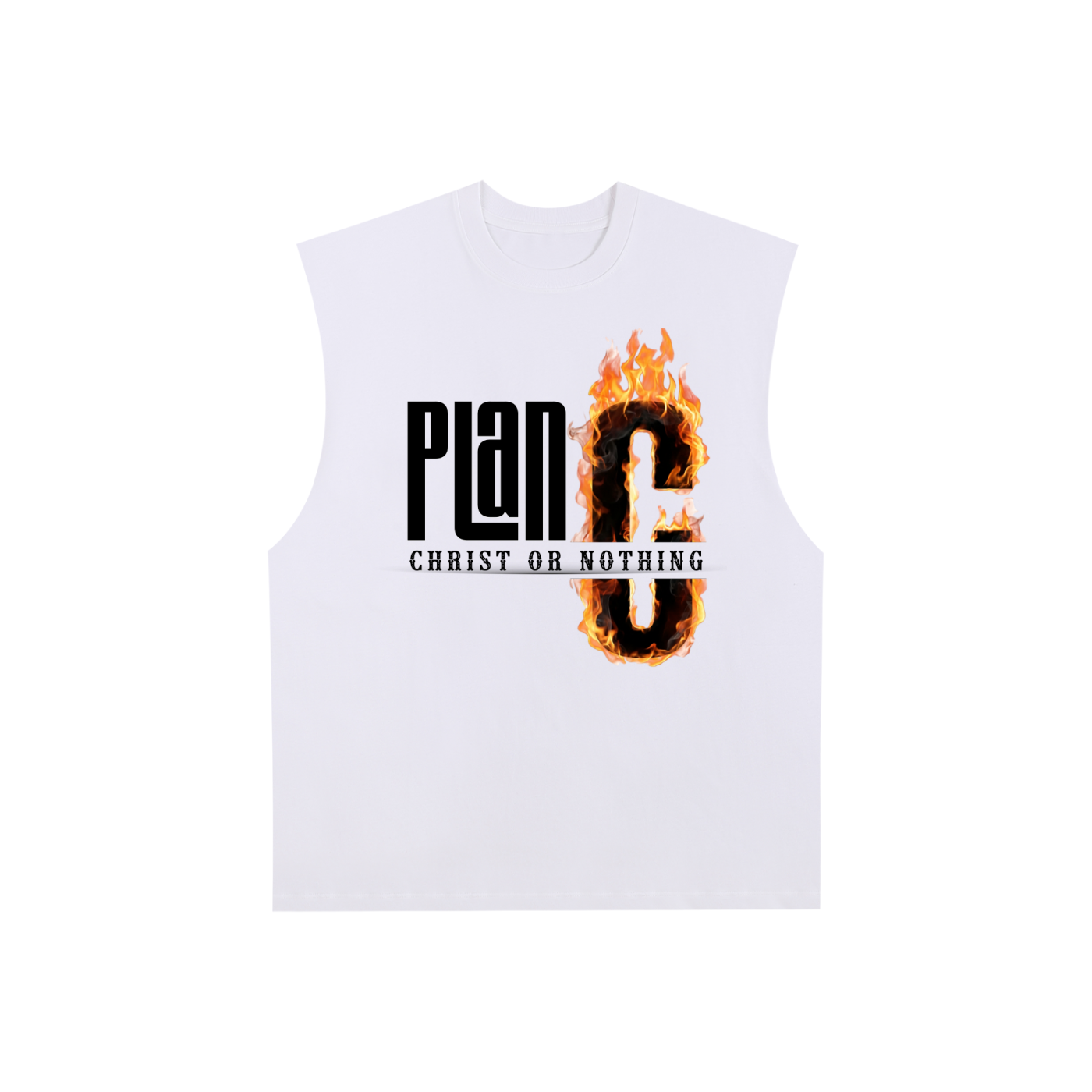 Raw Edge Cotton Plan C Tank Top
