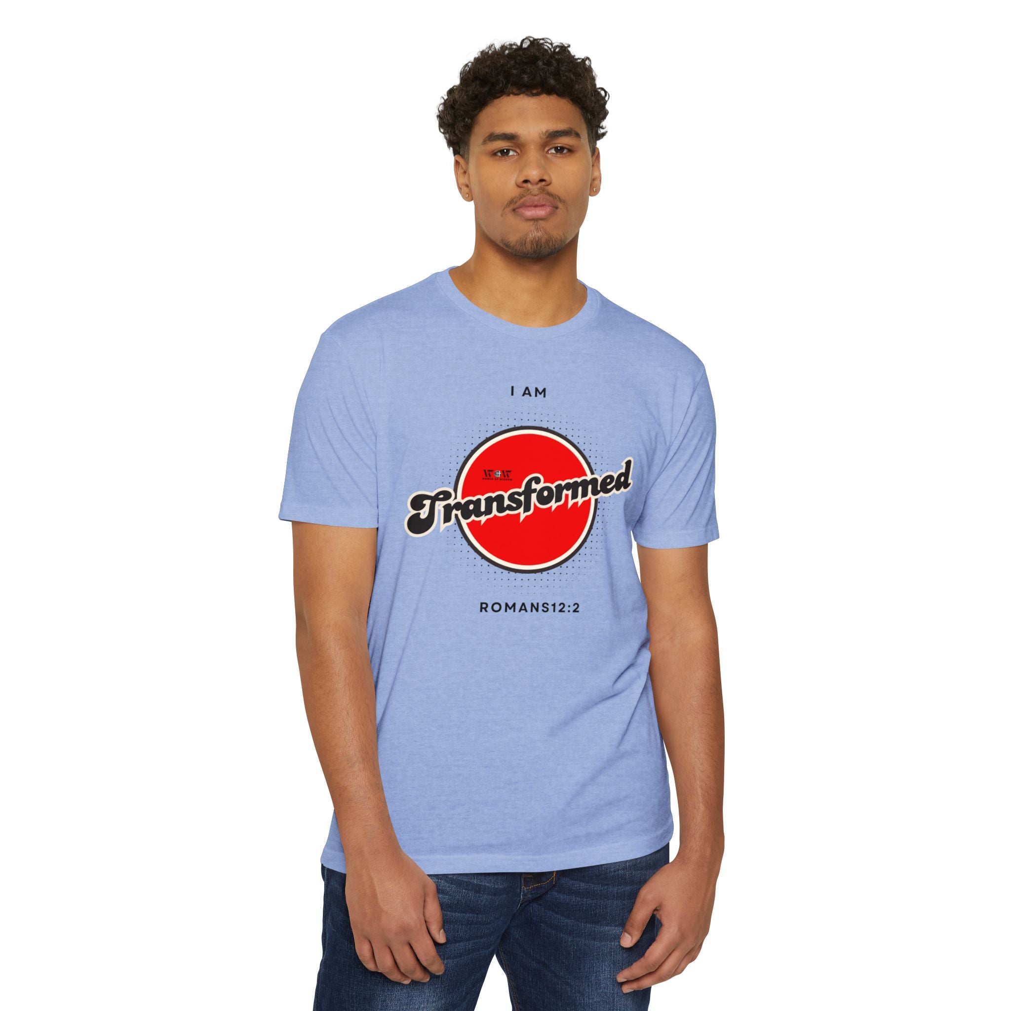 Transform Romans 12: 2 Christian T-Shirt — I Am Collection — Wear the Identity Heaven Spoke Over You
