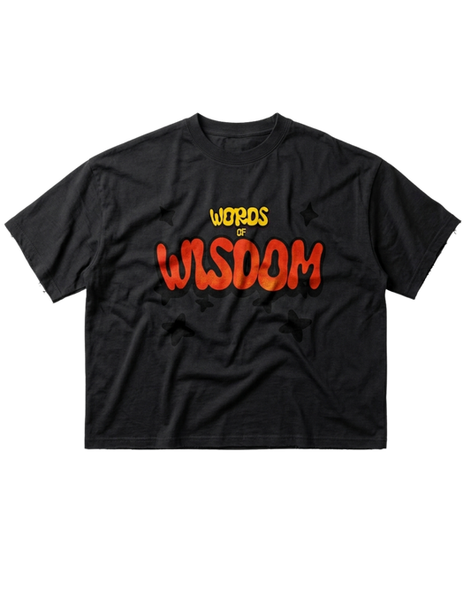 Get Wisdom Raw-Edge T-Shirt