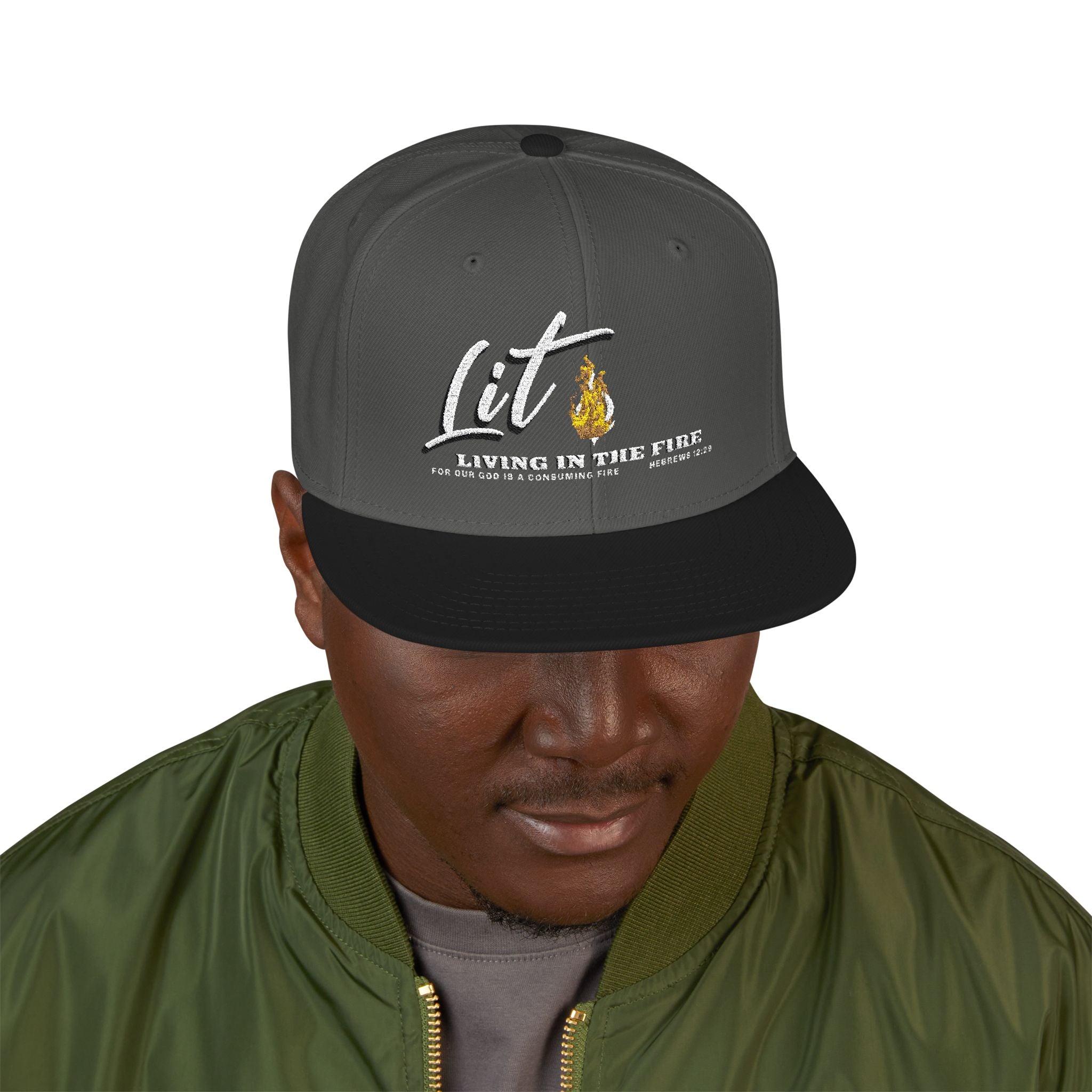 Dark LIT🔥 — Living In The Fire - Flame Snapback Hat