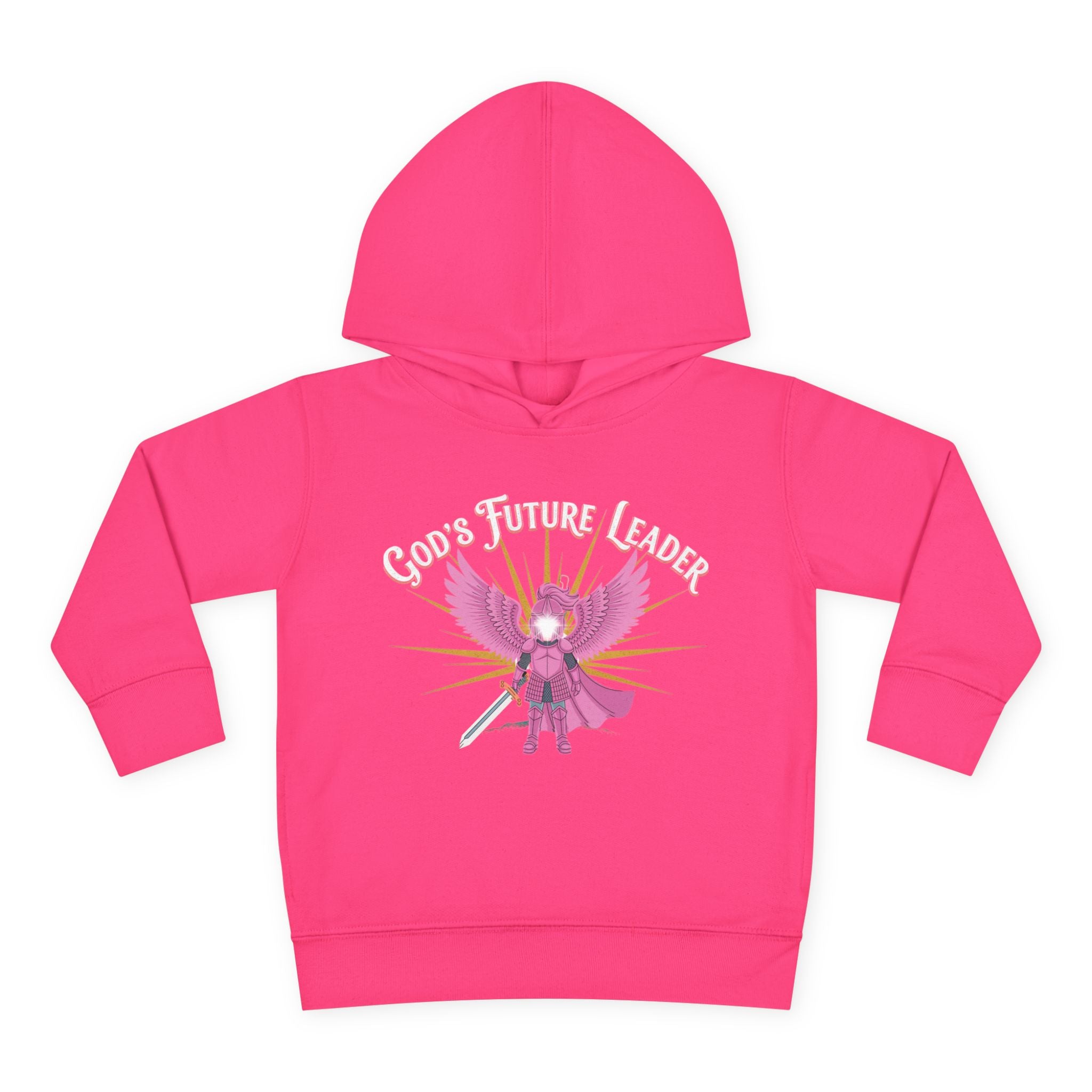 Toddler Hoodie — "God's Future Leader" Angel Warrior Pullover