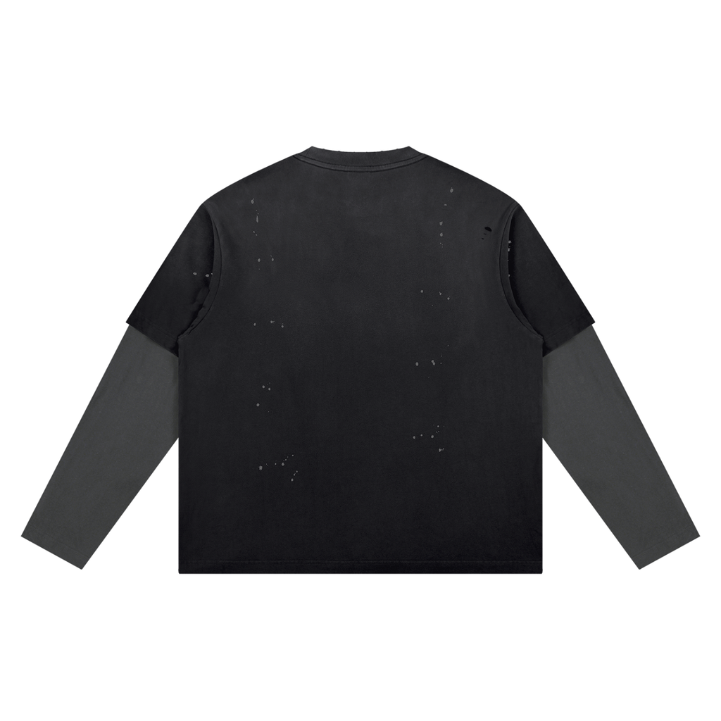 Unisex Vintage Wash Distressed Layer T-Shirt