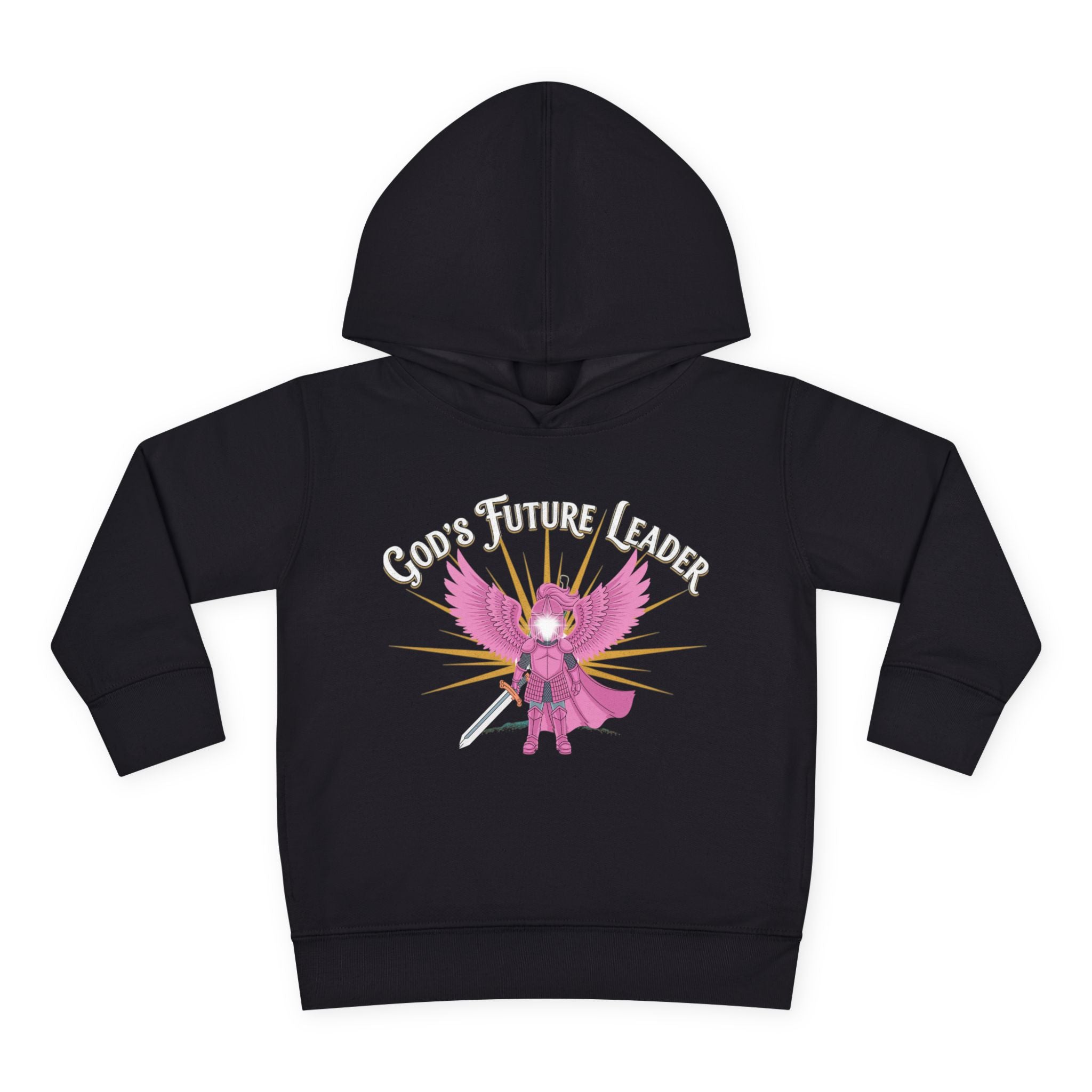 Toddler Hoodie — "God's Future Leader" Angel Warrior Pullover
