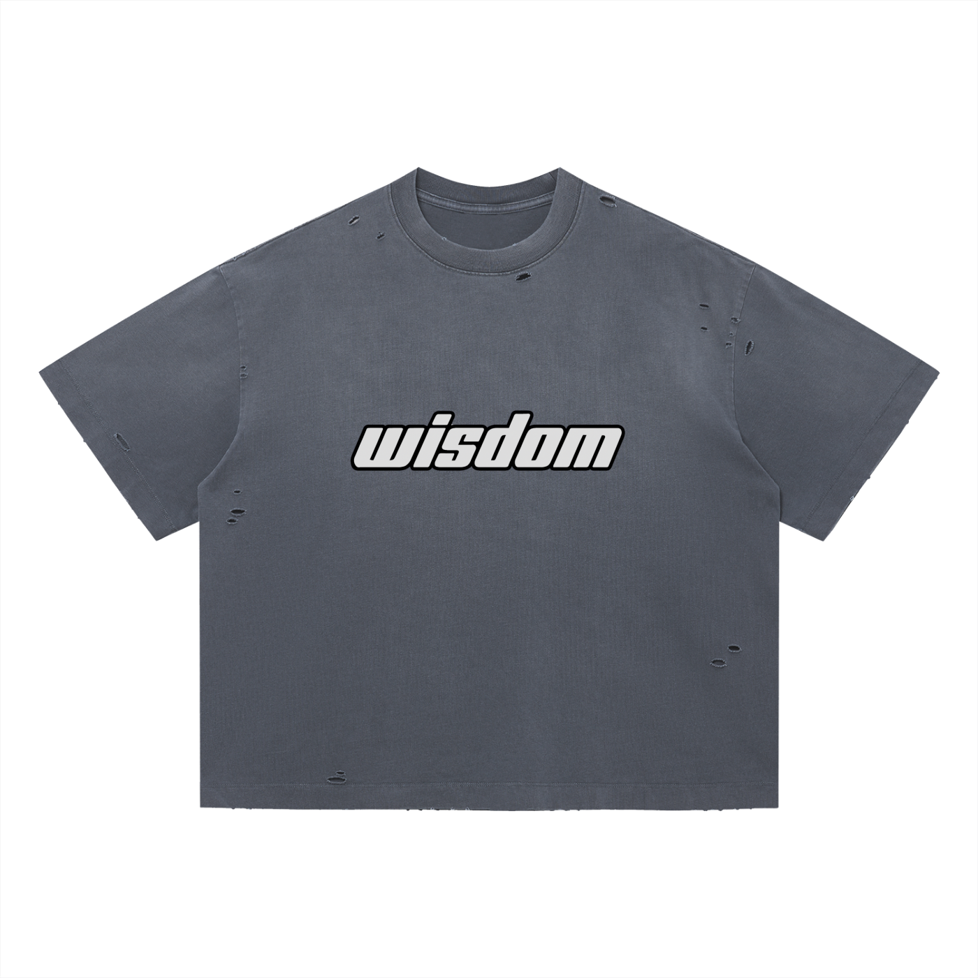 James 1:5 Vintage Washed Distressed  Oversized T-Shirt