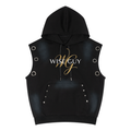Unisex Vintage Wash Sun Fade Sleeveless Hoodie