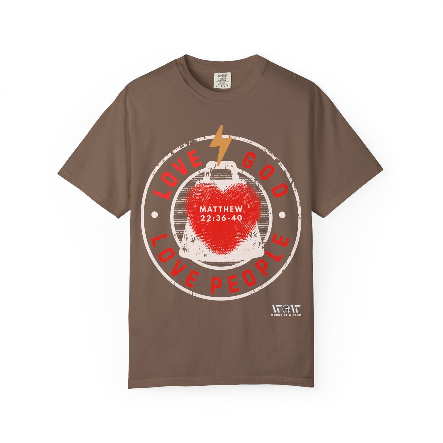 Love God Love People T-Shirt — Matthew 22:36-40 Christian Tee