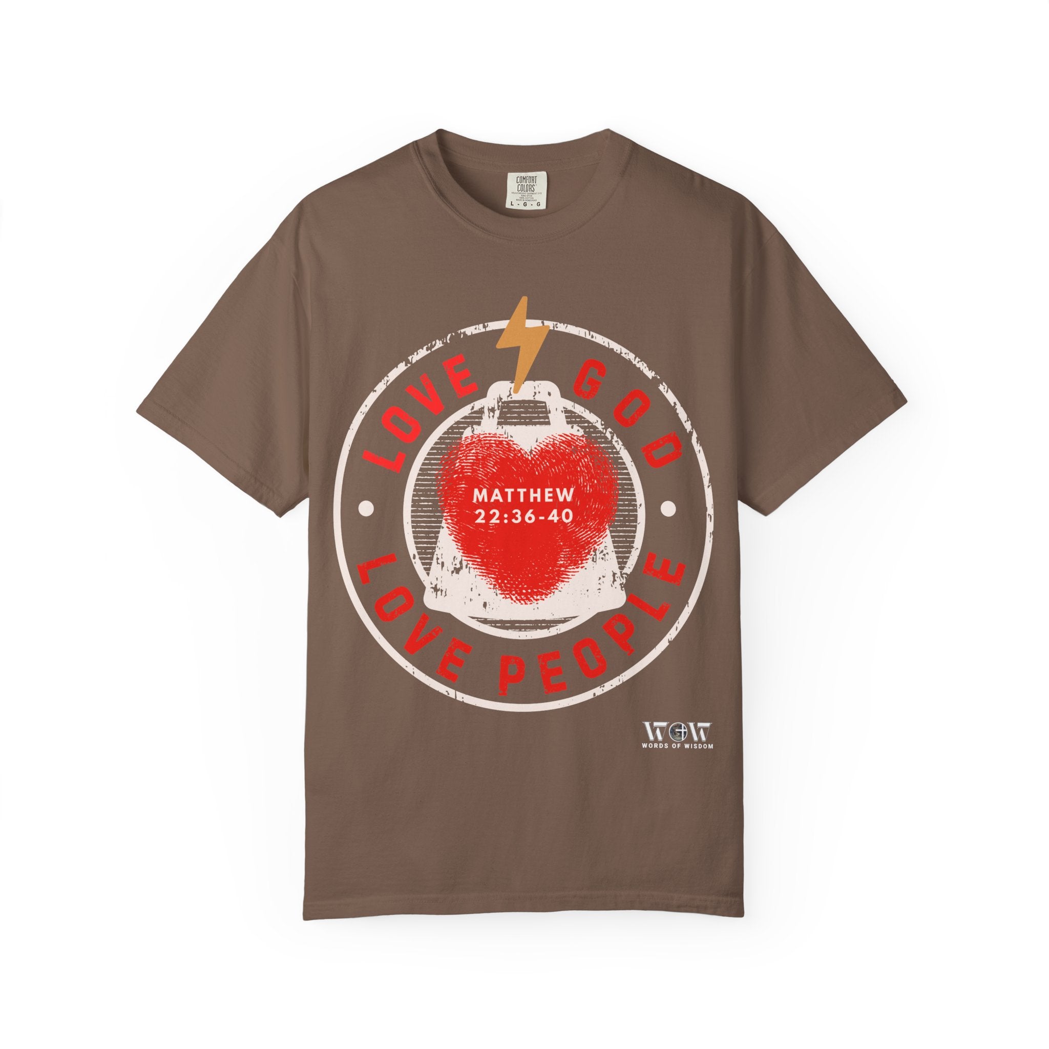 Love God Love People T-Shirt — Matthew 22:36-40 Christian Tee