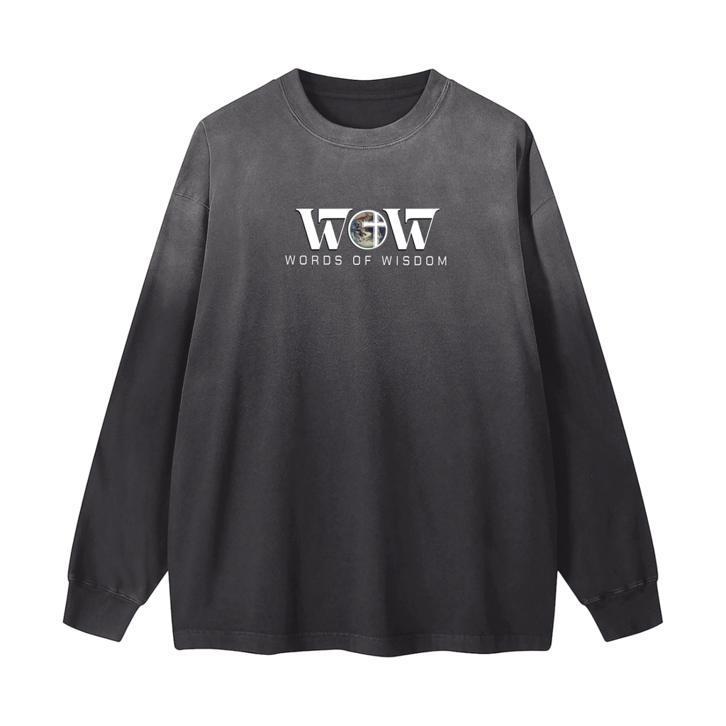 Don't Be The Stranger Gradient Washed Long Sleeve T-Shirt