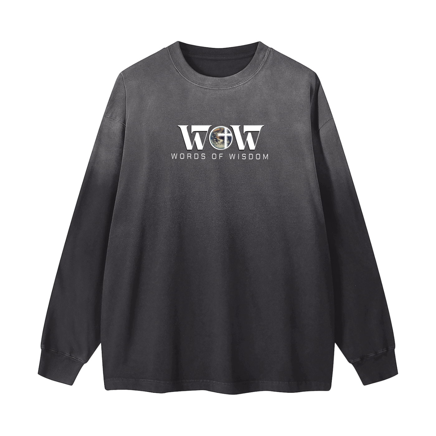 Don't Be The Stranger Gradient Washed Long Sleeve T-Shirt
