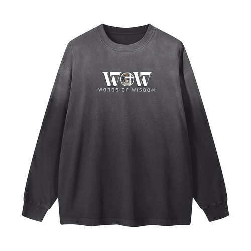 Don't Be The Stranger Gradient Washed Long Sleeve T-Shirt