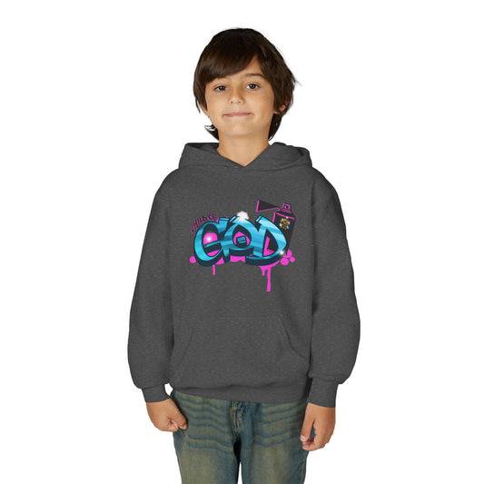 Youth Hoodie — He's a God' Colorful Graffiti Streetwear Sweatshirt