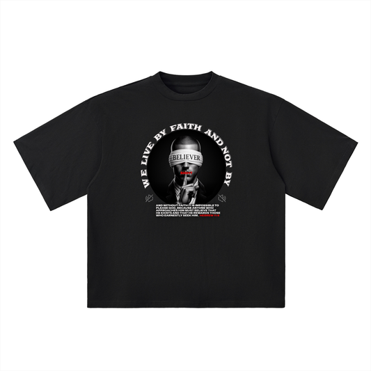 Oversized By Faith not by Sight Drop Shoulder T-Shirt