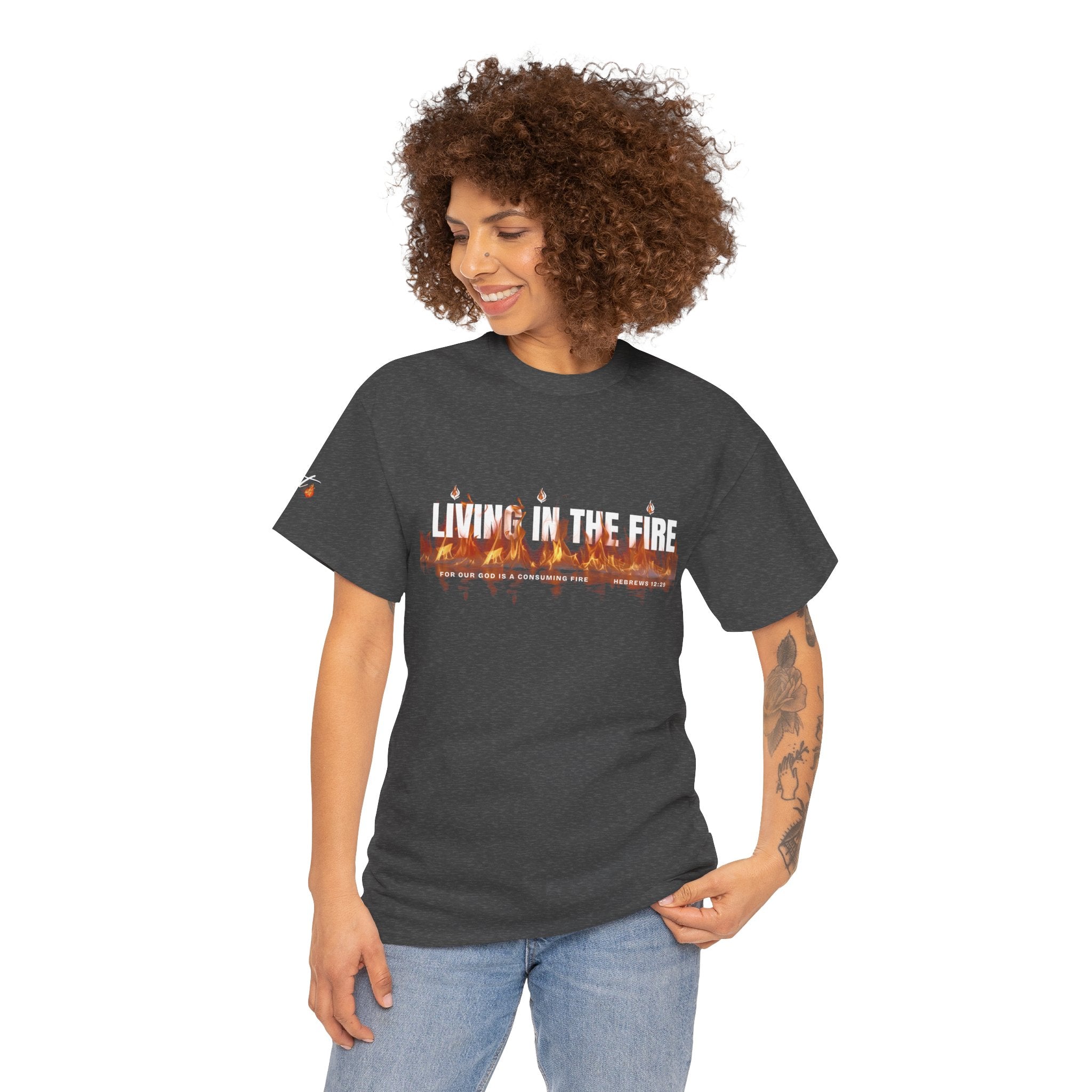 Living in the Fire Tee — "LIT" Flame Graphic Shirt