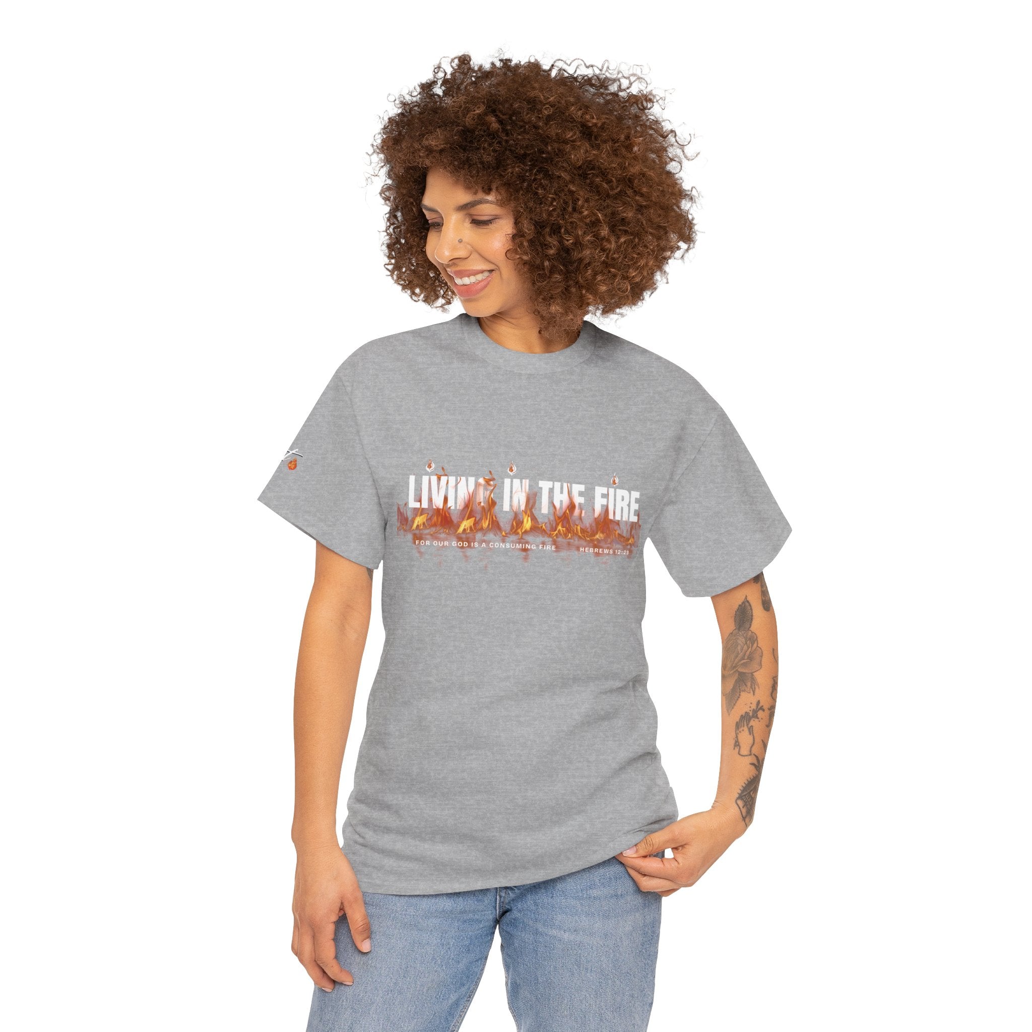 Living in the Fire Tee — "LIT" Flame Graphic Shirt