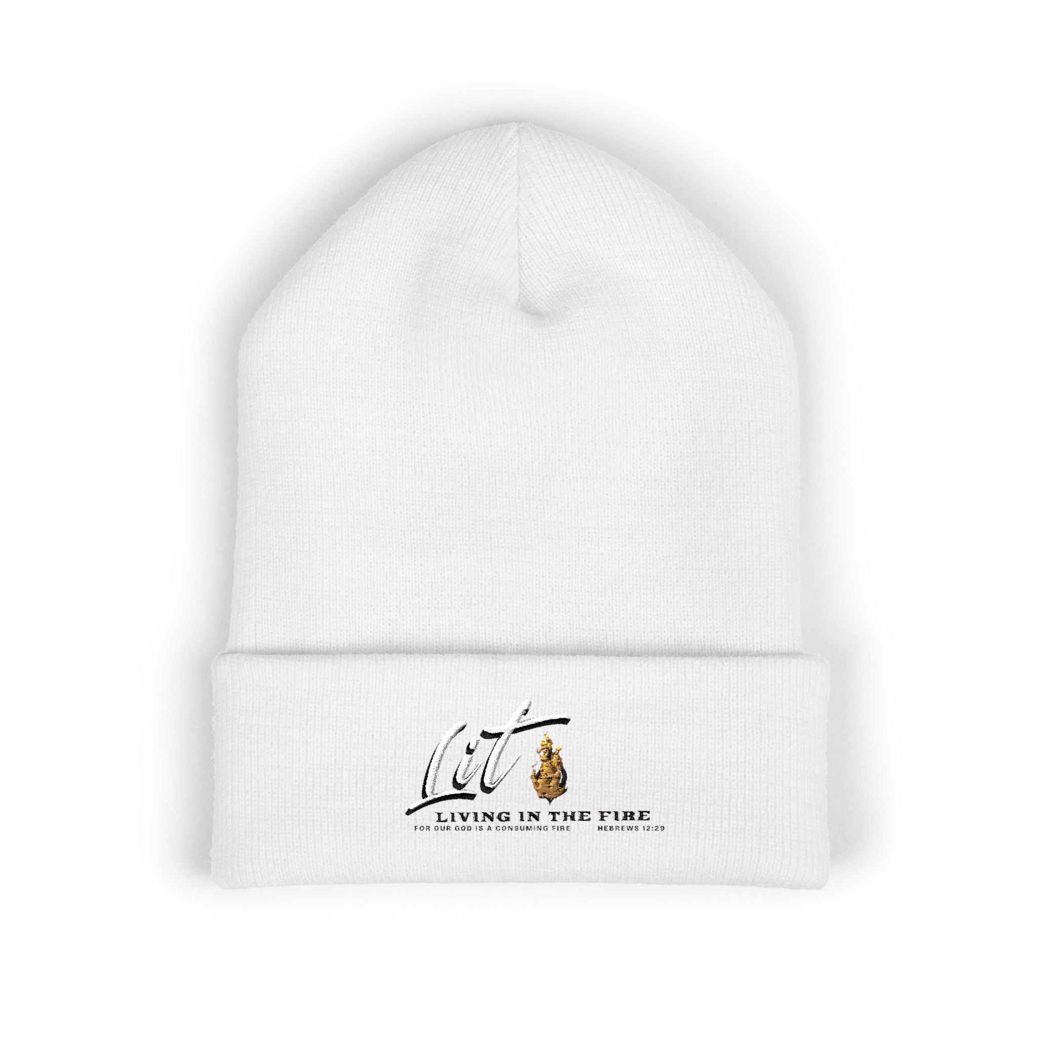 Embroidered Ski Socks Beanie — LIT🔥 — Living In The Fire™