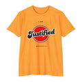 Justified Romans 5:1 Christian T-Shirt — I Am Collection — Wear the Identity Heaven Spoke Over You