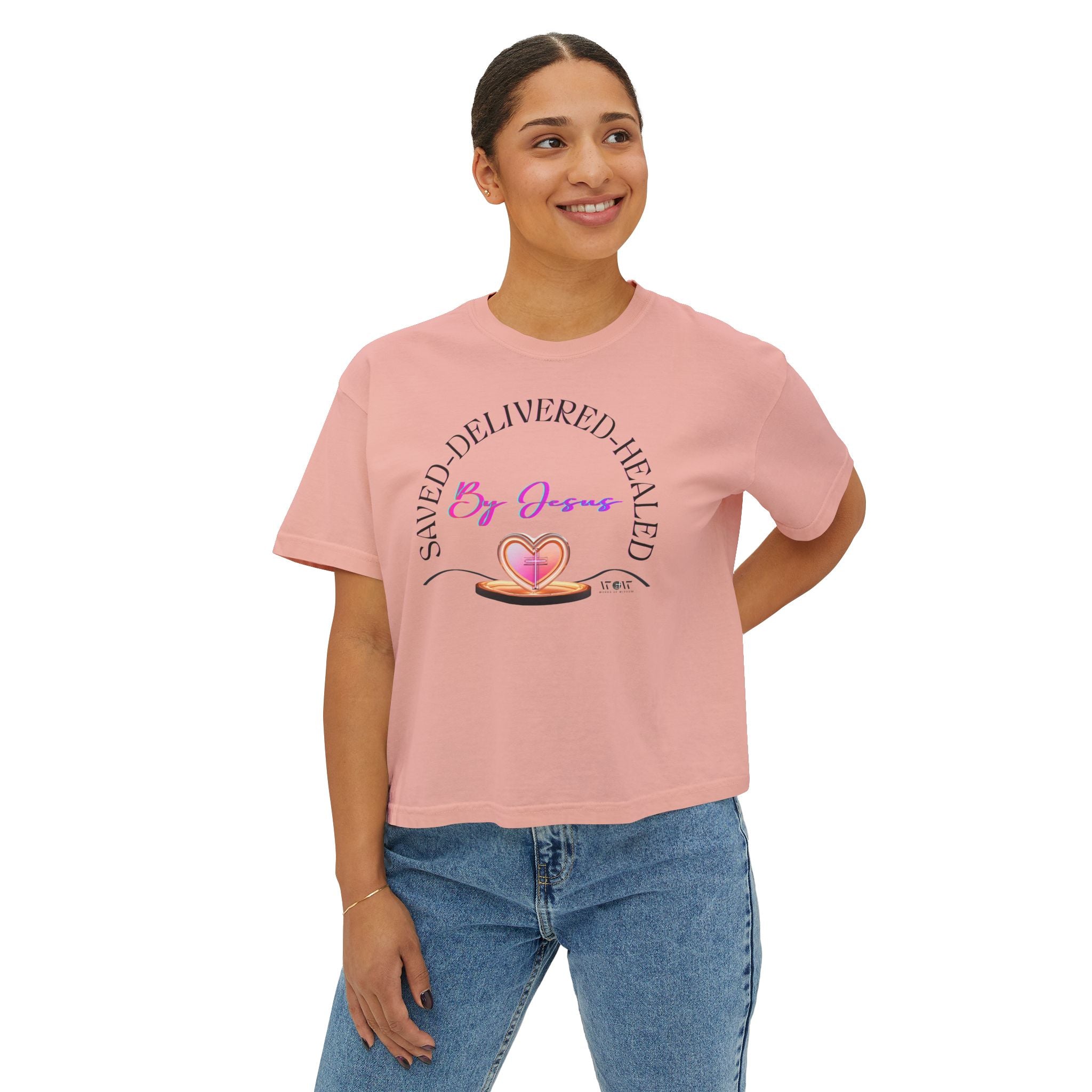 Saved Delivered Healed Boxy Tee — WoW Women’s Apparel – Fearfully & Wonderfully Made