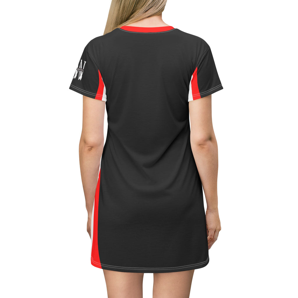 Red & Black Black Proverbs 31:10-31 T‑Shirt Dress — ‘God The Beginning And The End’— WoW — Words of Wisdom