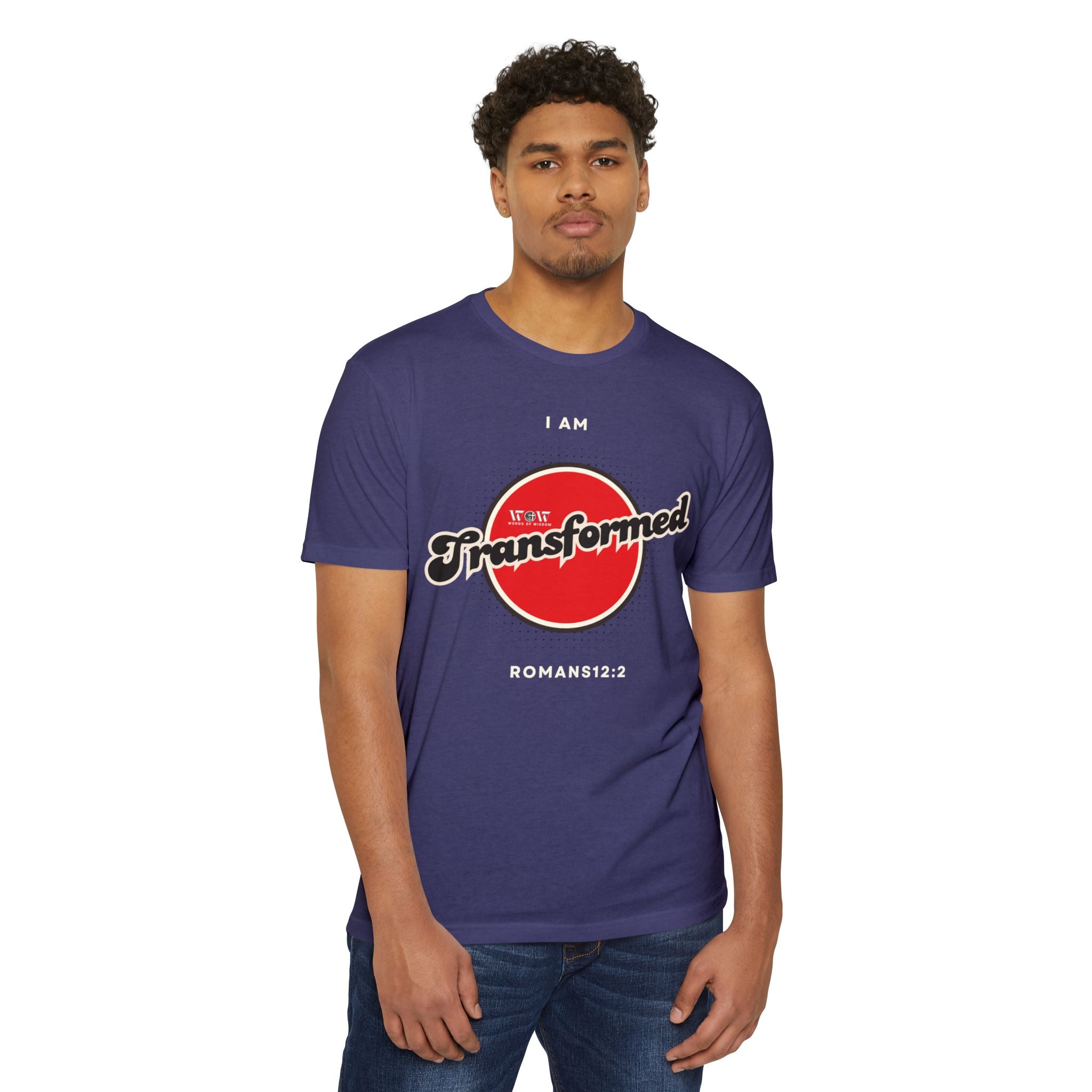 Transform Romans 12: 2 Christian T-Shirt — I Am Collection — Wear the Identity Heaven Spoke Over You