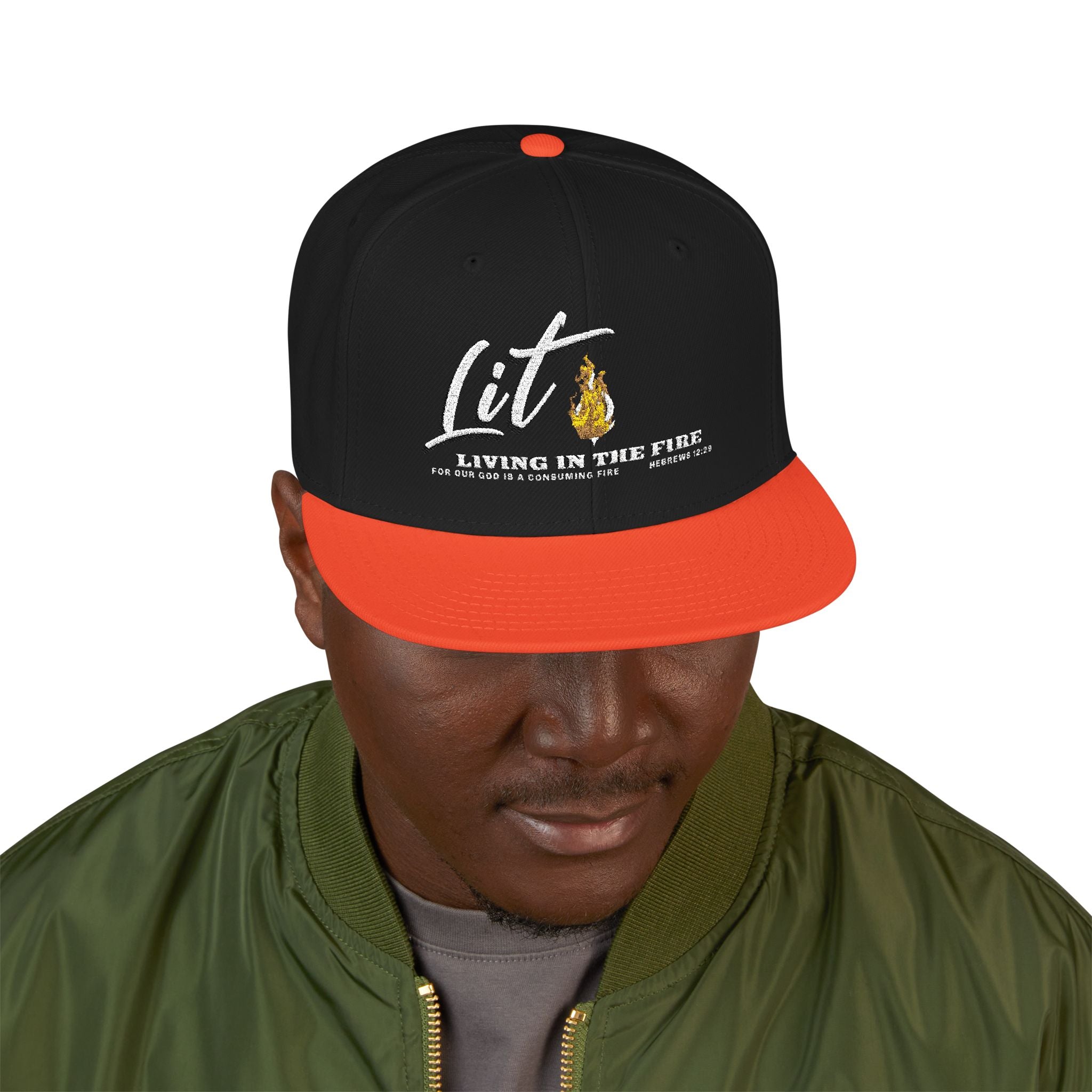 Dark LIT🔥 — Living In The Fire - Flame Snapback Hat