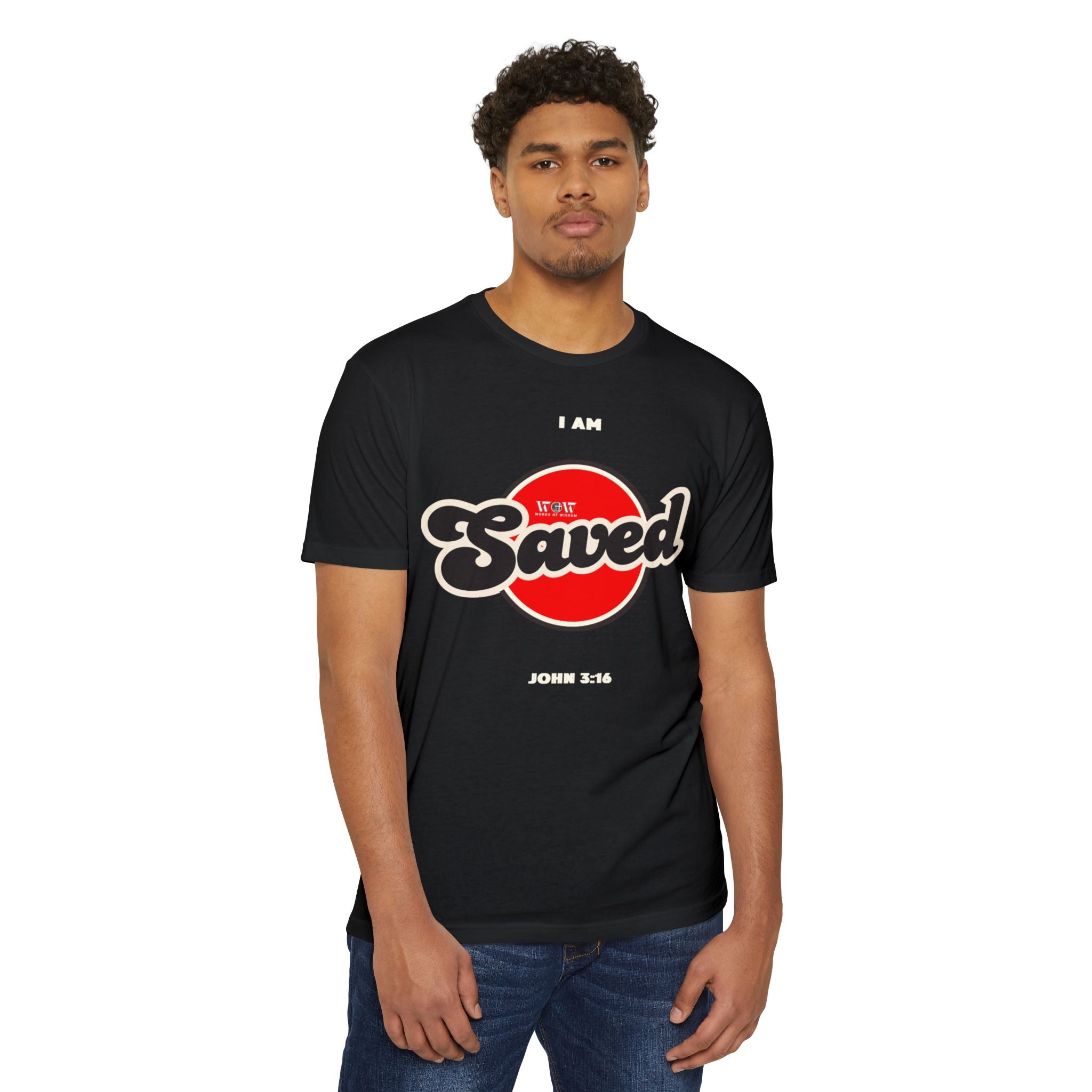 Saved John 3:16 Christian T-Shirt — I Am Collection — Wear the Identity Heaven Spoke Over You
