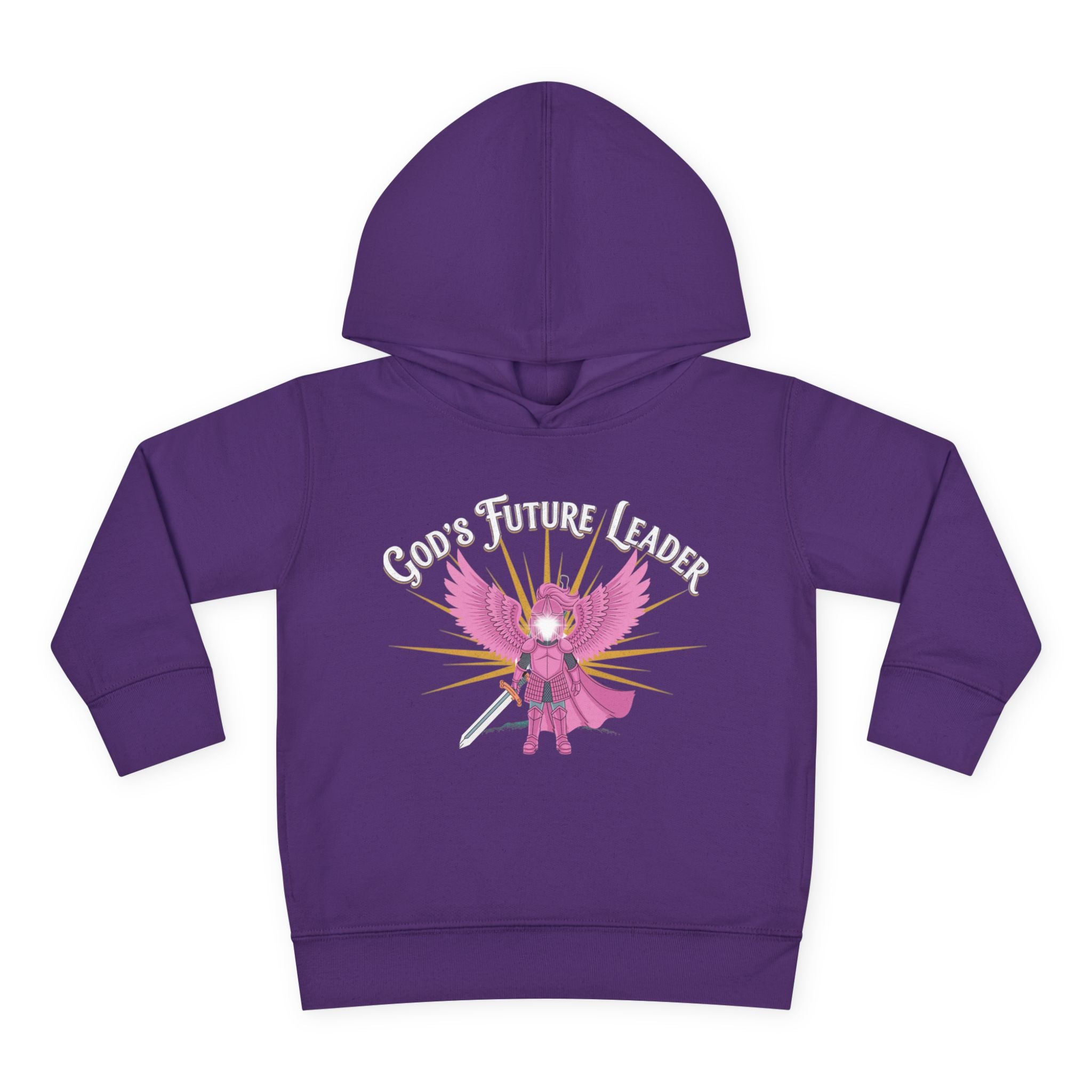 Toddler Hoodie — "God's Future Leader" Angel Warrior Pullover